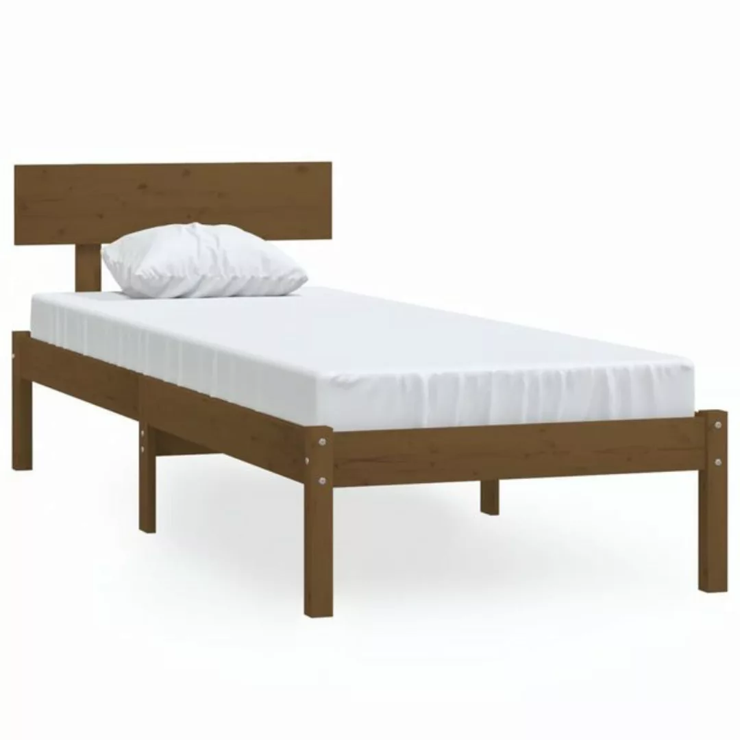 furnicato Bett Massivholzbett Honigbraun Kiefer 90x190 cm günstig online kaufen