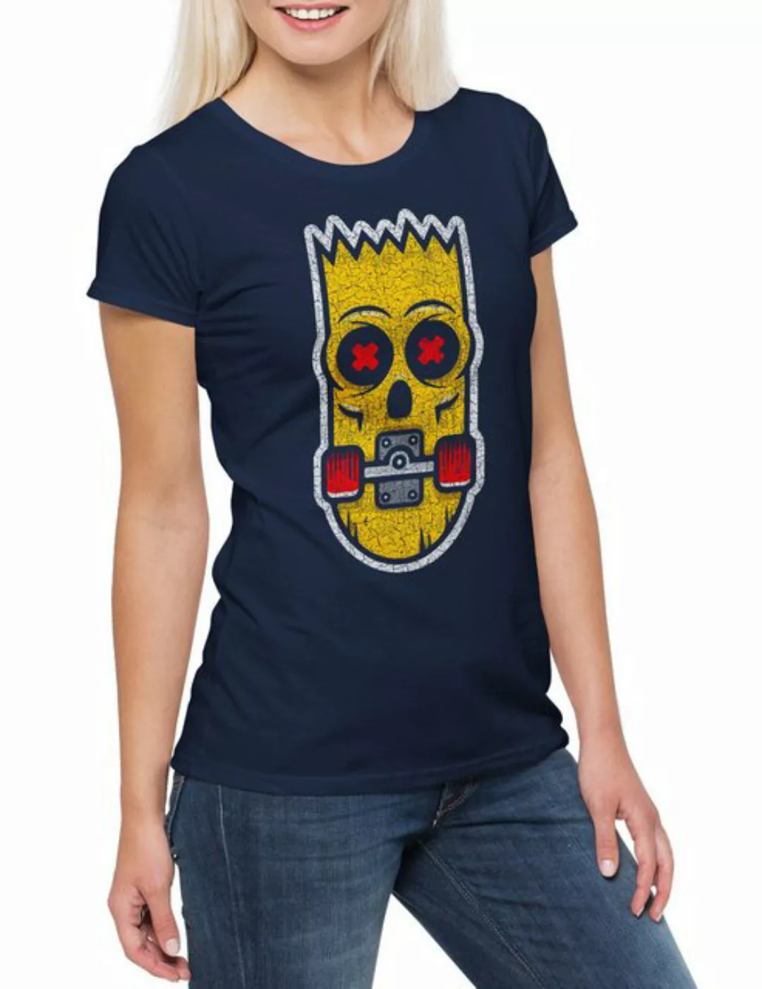 Urban Backwoods Print-Shirt Bart Skate Damen T-Shirt Fun Skate Skate Sk8 Or günstig online kaufen