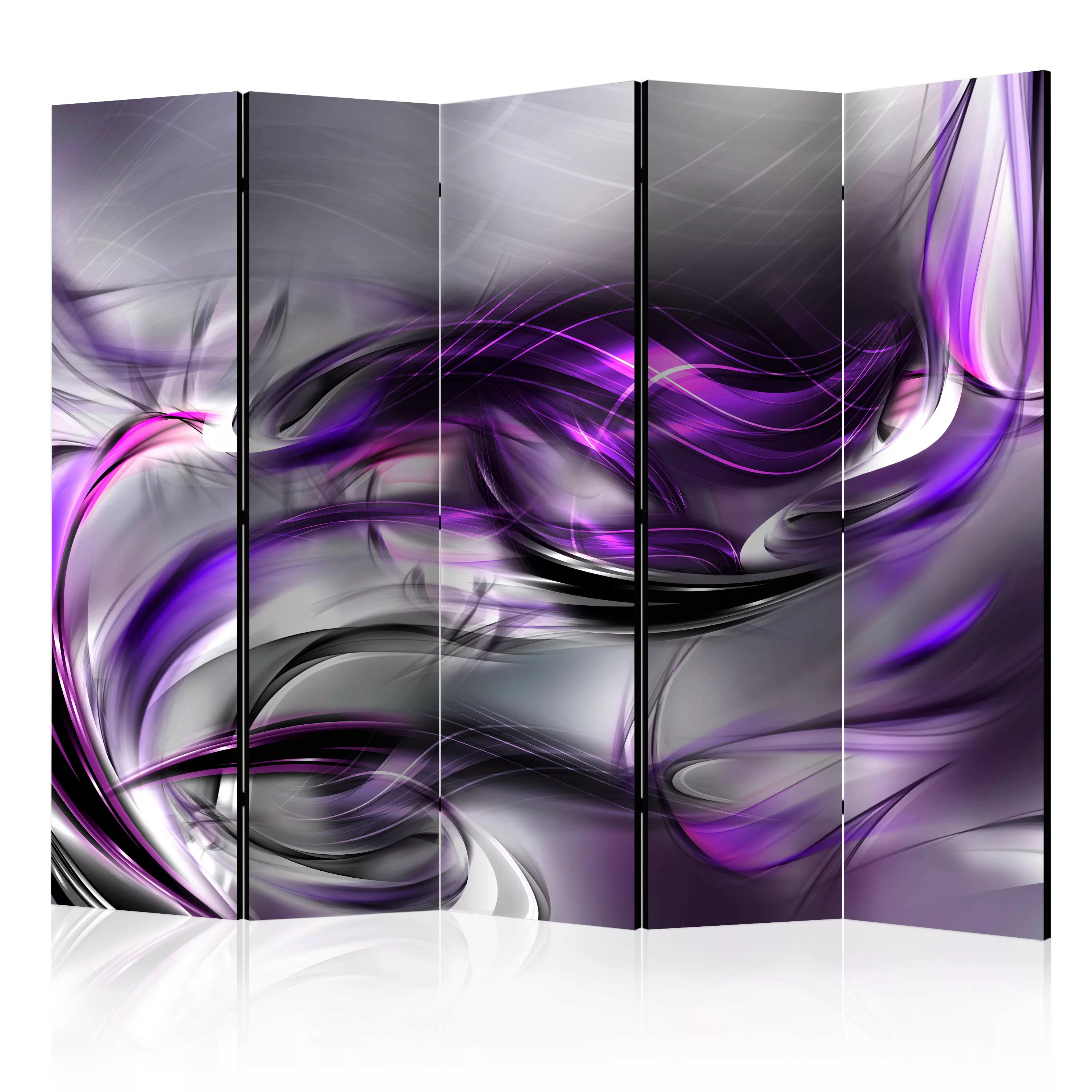 5-teiliges Paravent - Purple Swirls Ii [room Dividers] günstig online kaufen
