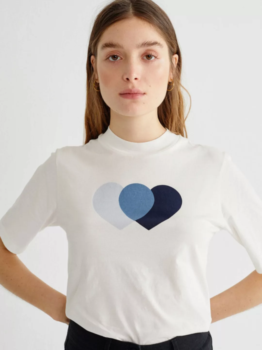 Blue Hearts Mock T-shirt günstig online kaufen