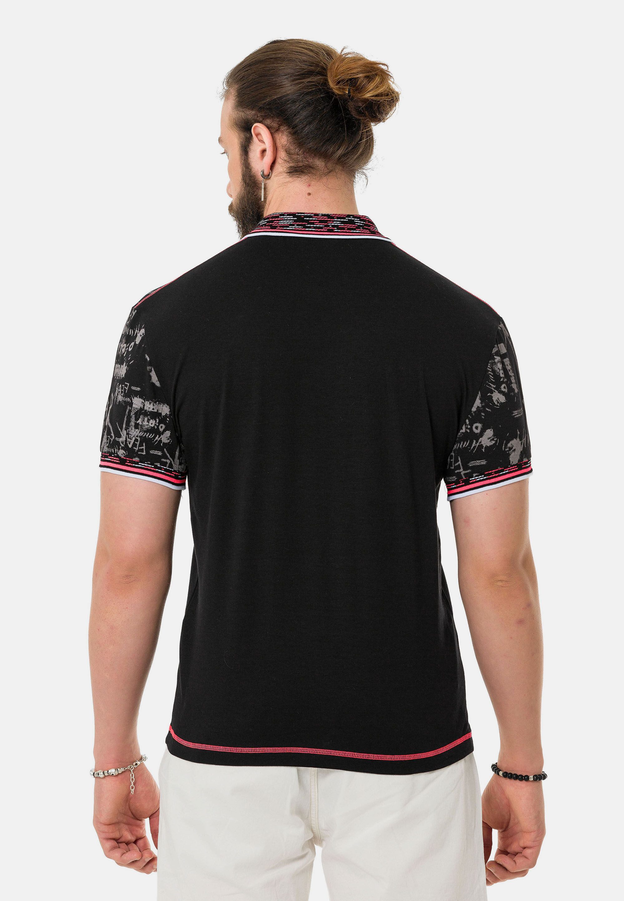 Cipo & Baxx T-Shirt "Poloshirt", mit stylischem Print günstig online kaufen