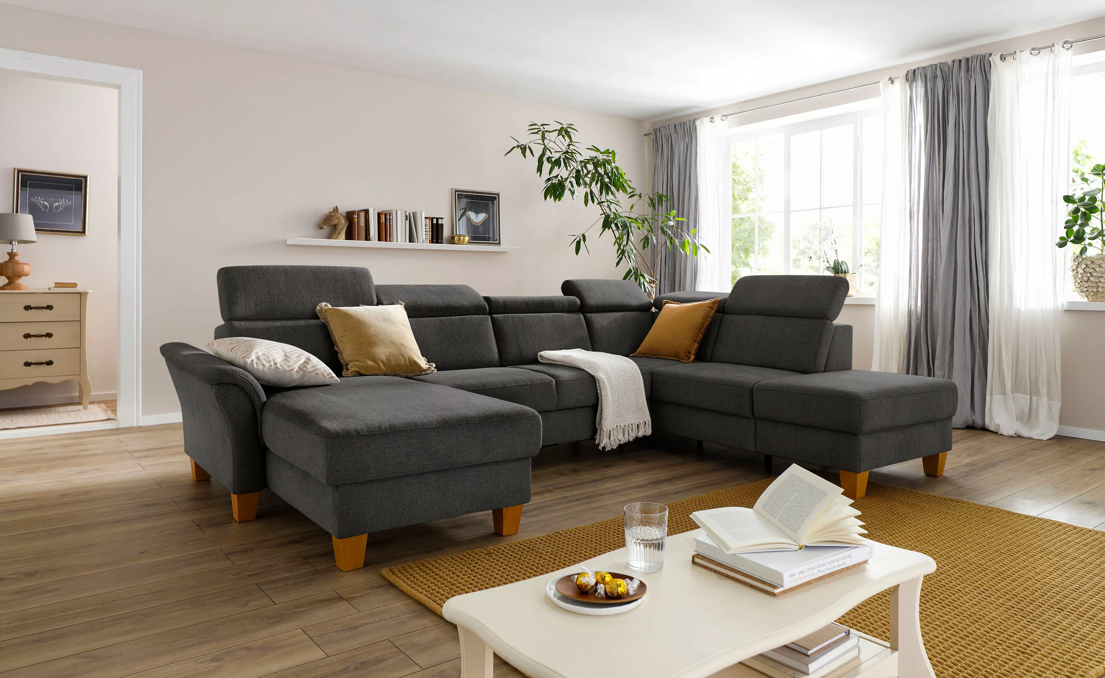 Home affaire Wohnlandschaft "Conville U-Form" günstig online kaufen