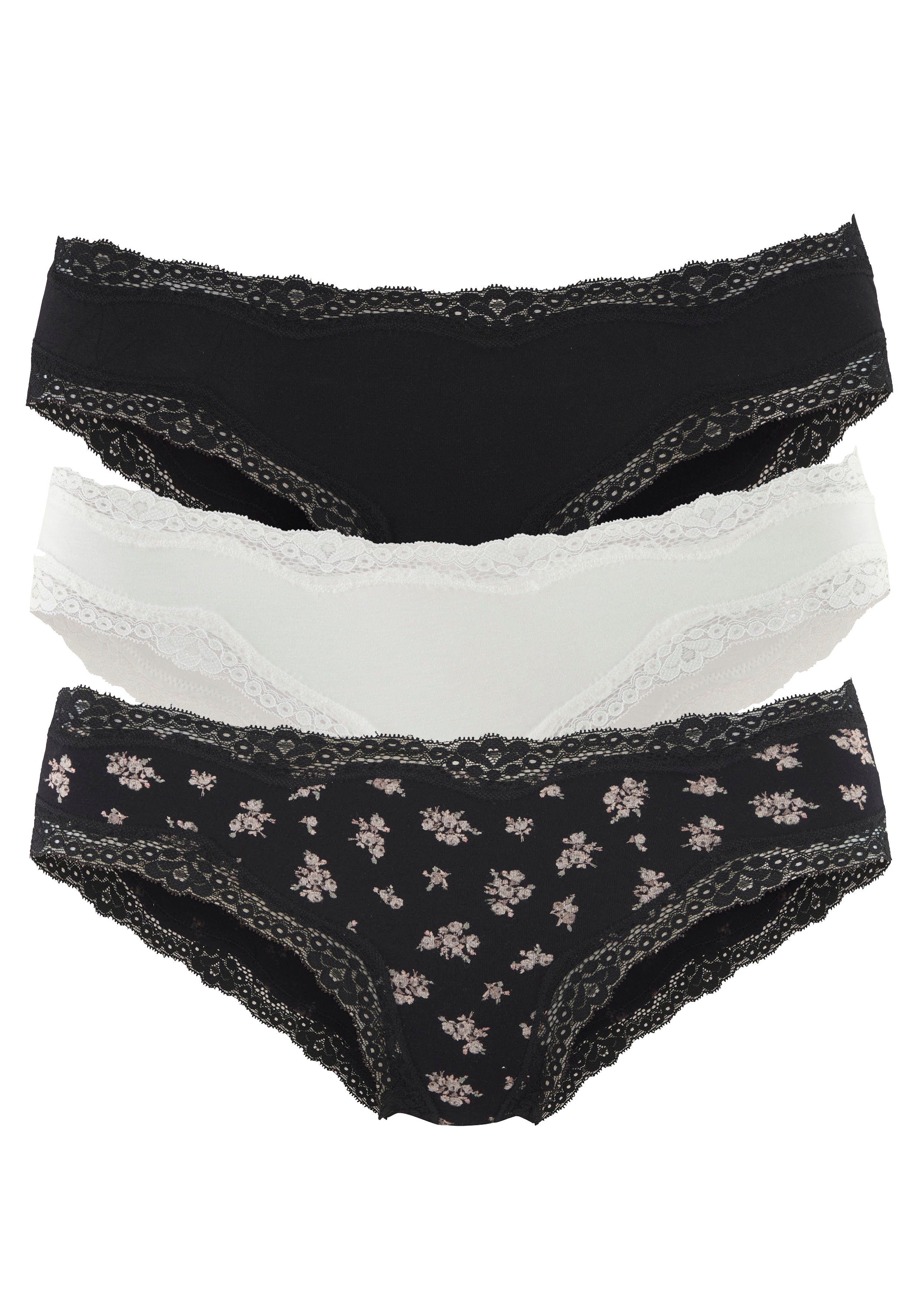 Vivance Brasilslip, (3er-Pack), aus elastischer Baumwolle günstig online kaufen