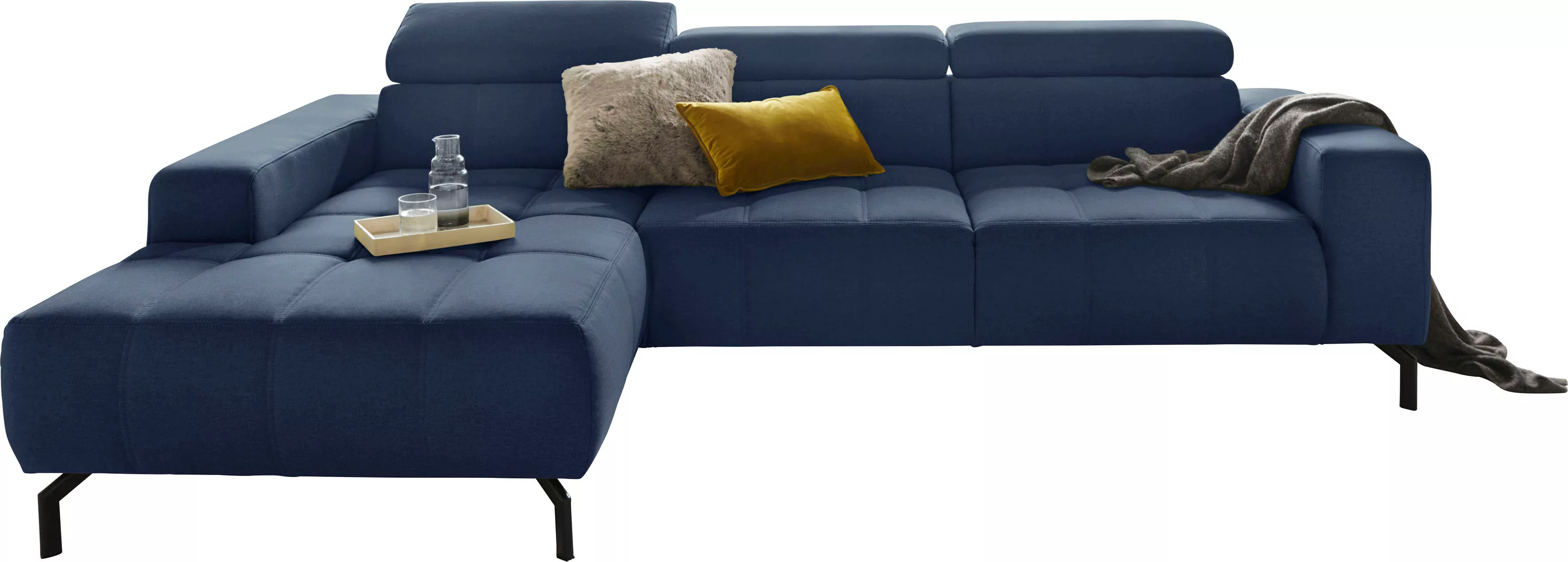 DOMO collection Ecksofa "Cunelli L-Form", wahlweise inklusive 6-fach verste günstig online kaufen