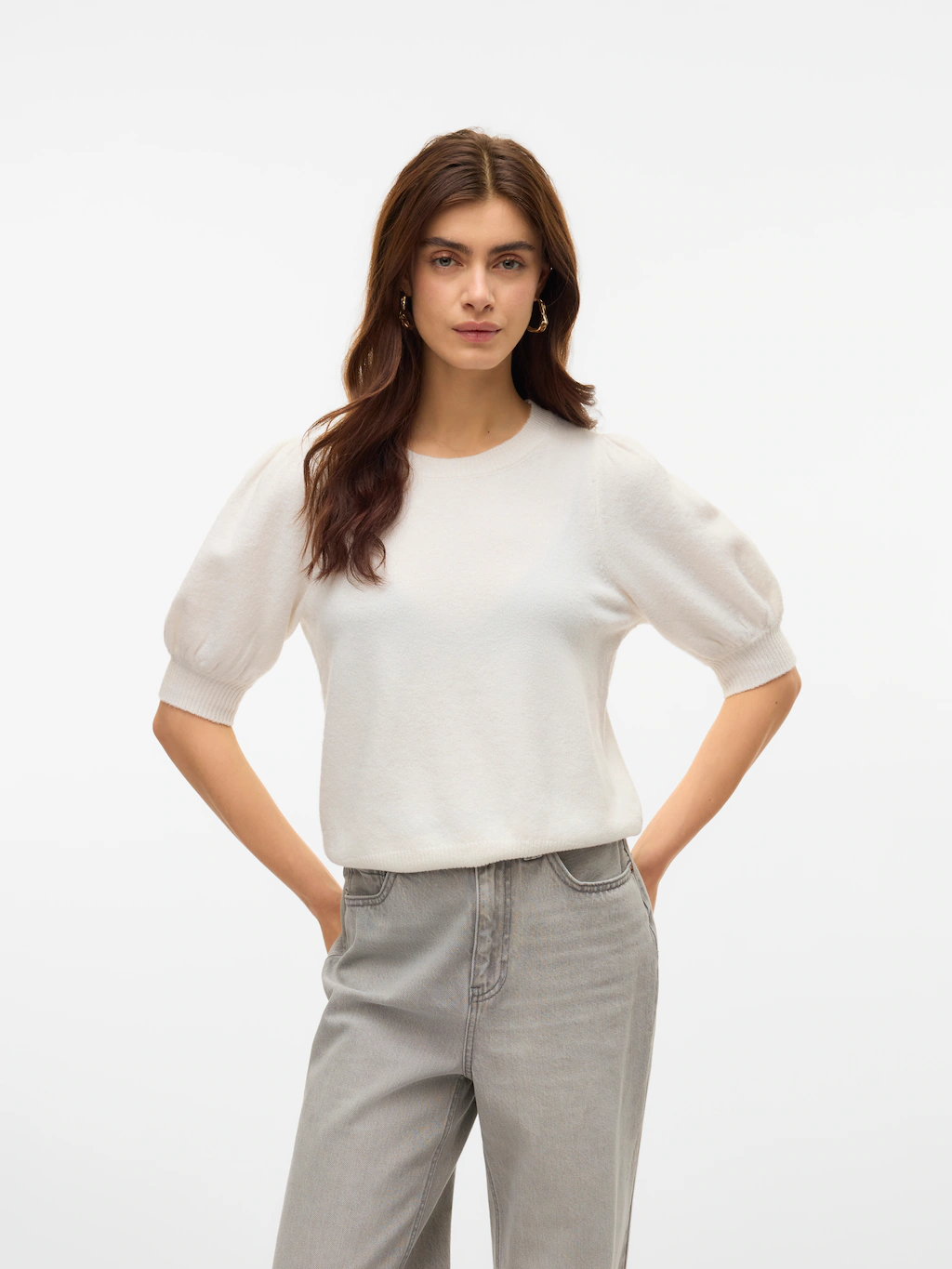 Vero Moda Strickpullover "VMDOFFY 2/4 O-NECK PULLOVER GA NOOS", mit leichte günstig online kaufen