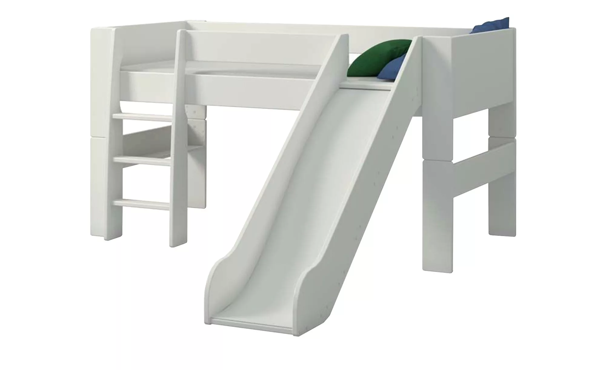 Spielbett mit Rutsche  For Kids - weiß - 206 cm - 113,1 cm - 254 cm - Scont günstig online kaufen
