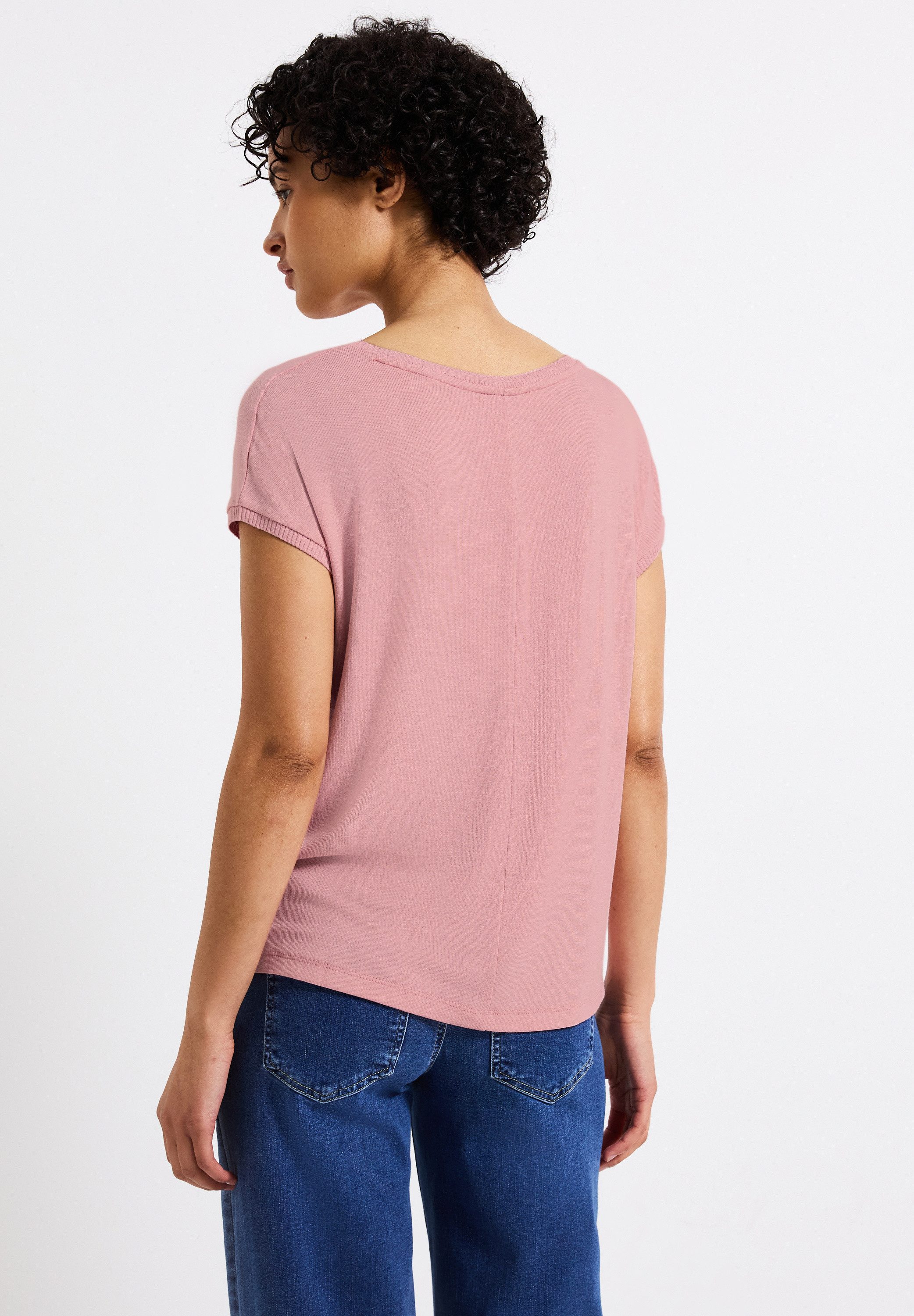 STREET ONE T-Shirt, mit Materialmix günstig online kaufen