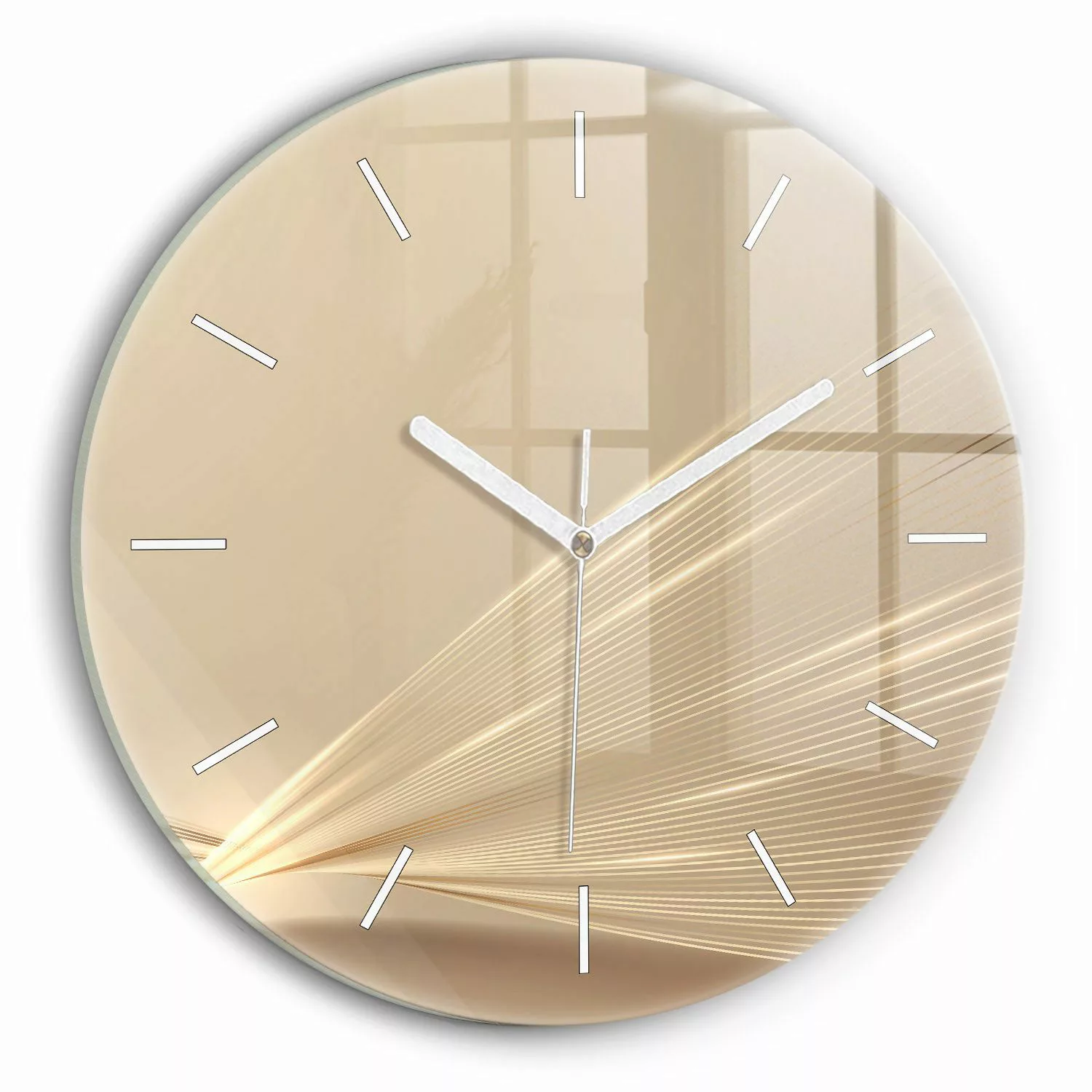 Tulup Wanduhr Glasuhr Abstraktes Licht Runde günstig online kaufen