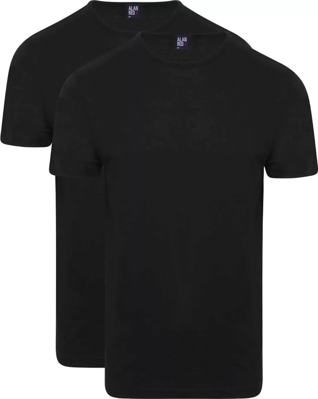 Alan Red Derby O-Ausschnitt T-Shirt Black (2er-Pack) - Größe 3XL günstig online kaufen