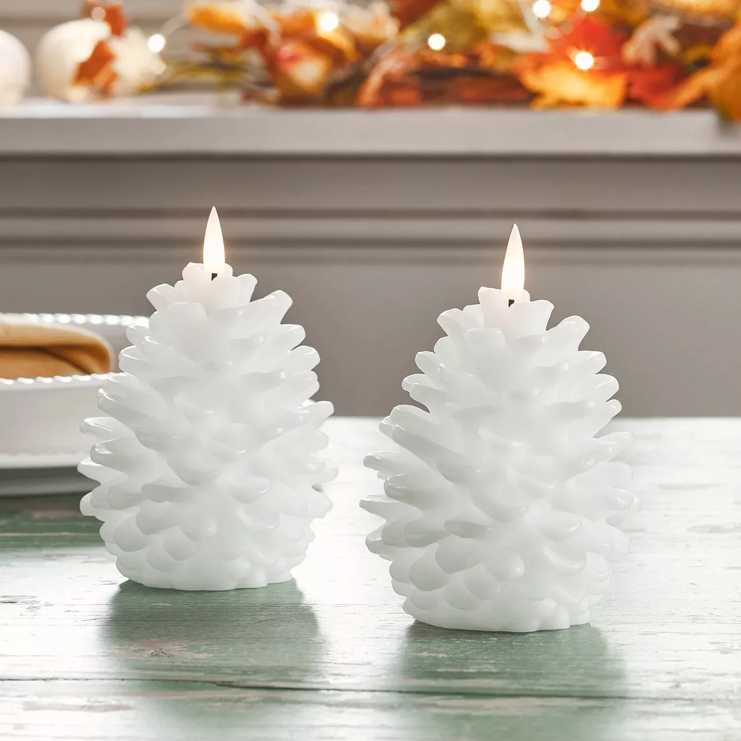 TruGlow® LED Kerzen Duo Tannenzapfen mit Fernbedienung günstig online kaufen