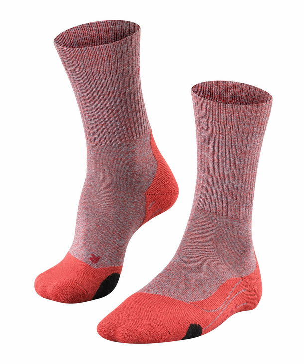 FALKE TK2 Wool Damen Wandersocken, 35-36, Rot, Schurwolle, 16395-829401 günstig online kaufen