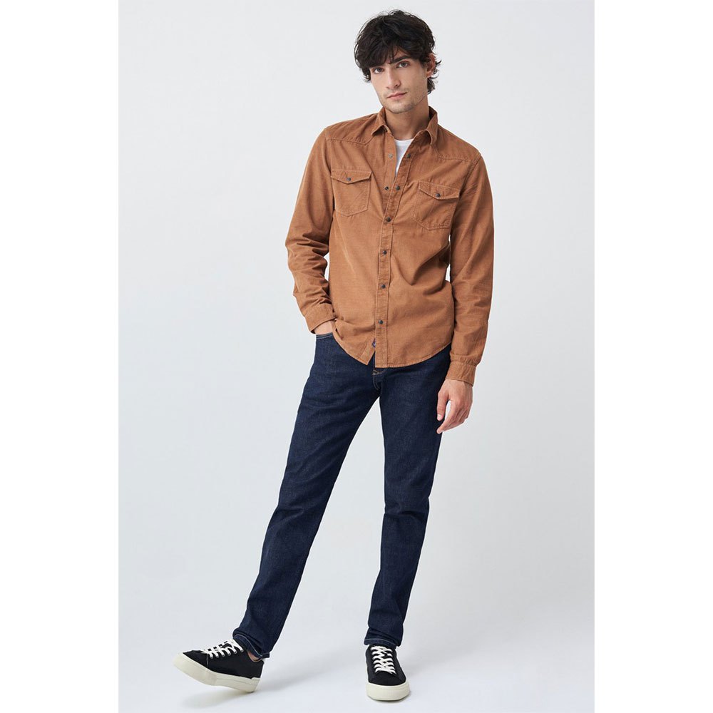 Salsa Jeans 123838-906 / Slim Fit Pockets Langarm Hemd 2XL Brown günstig online kaufen
