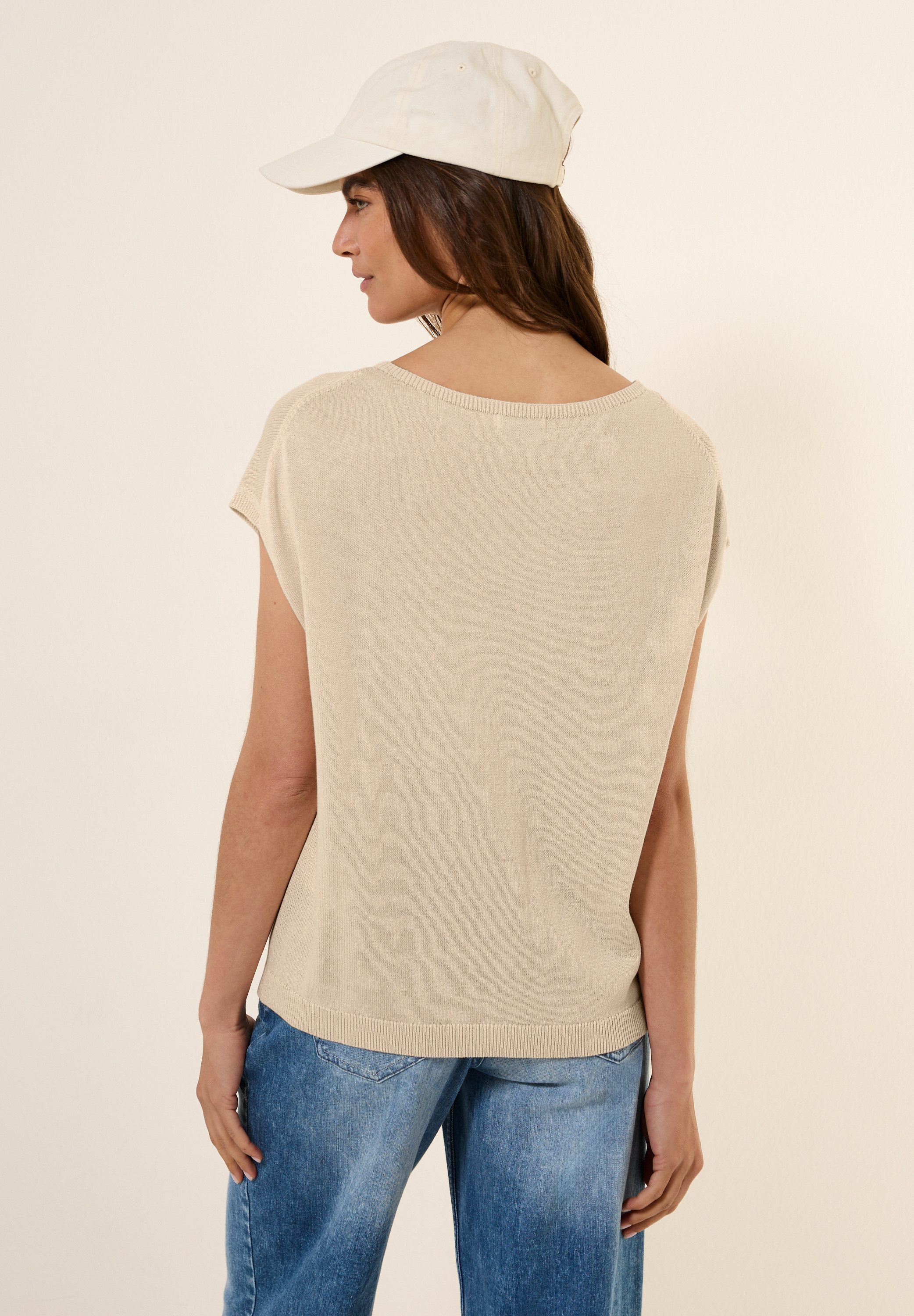 Cecil Strickpullover, mit Materialmix günstig online kaufen