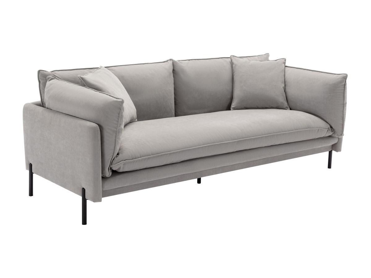 Sofa 3-Sitzer - Stoff - Grau - CORFINO günstig online kaufen