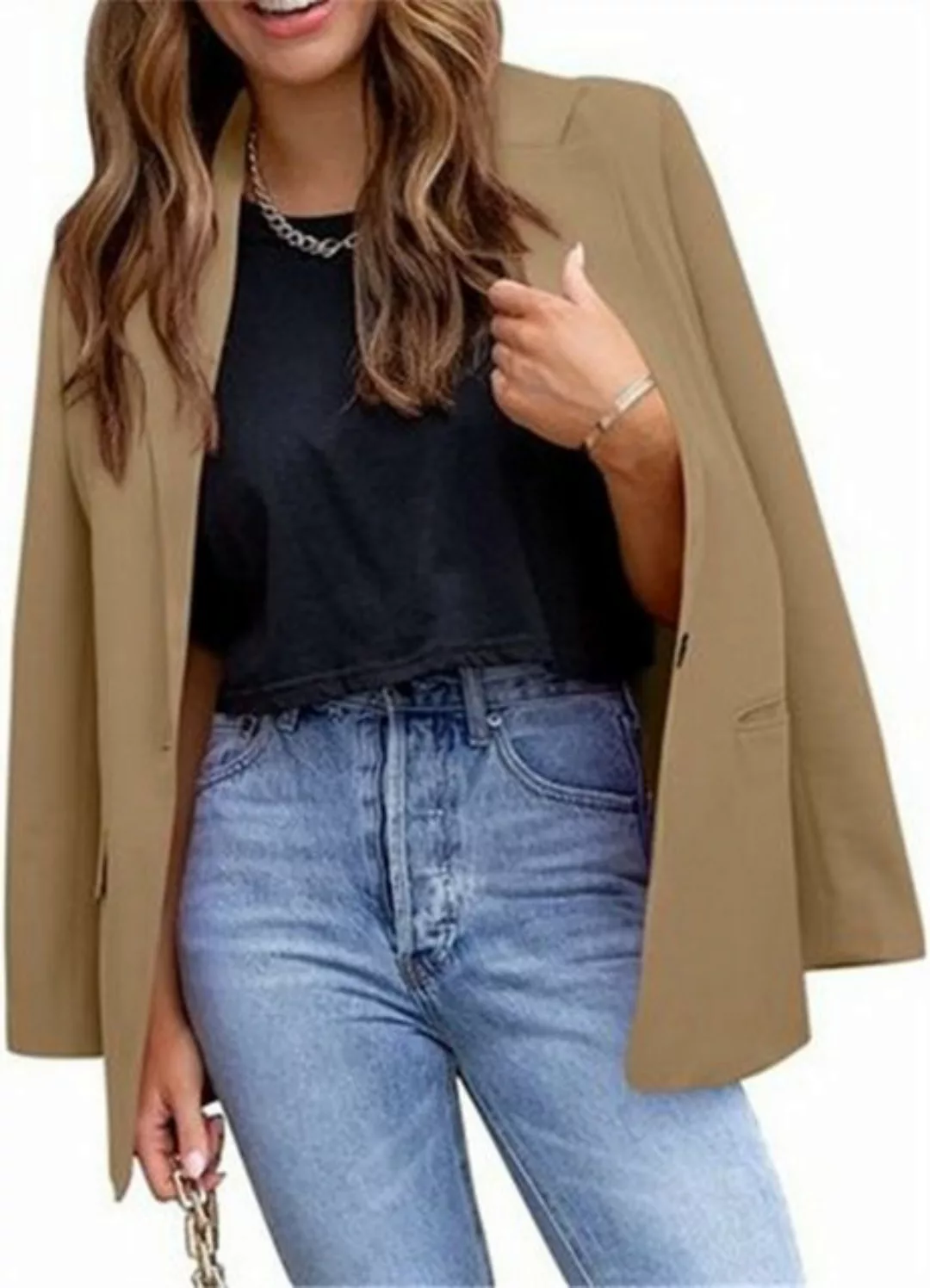 AFAZ New Trading UG Blusenblazer Damen Casual Blazer Jacke Temperament Pend günstig online kaufen
