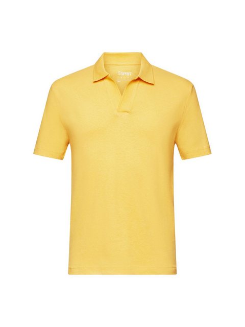 Esprit Poloshirt Poloshirt aus Baumwolle-Leinen-Mix günstig online kaufen