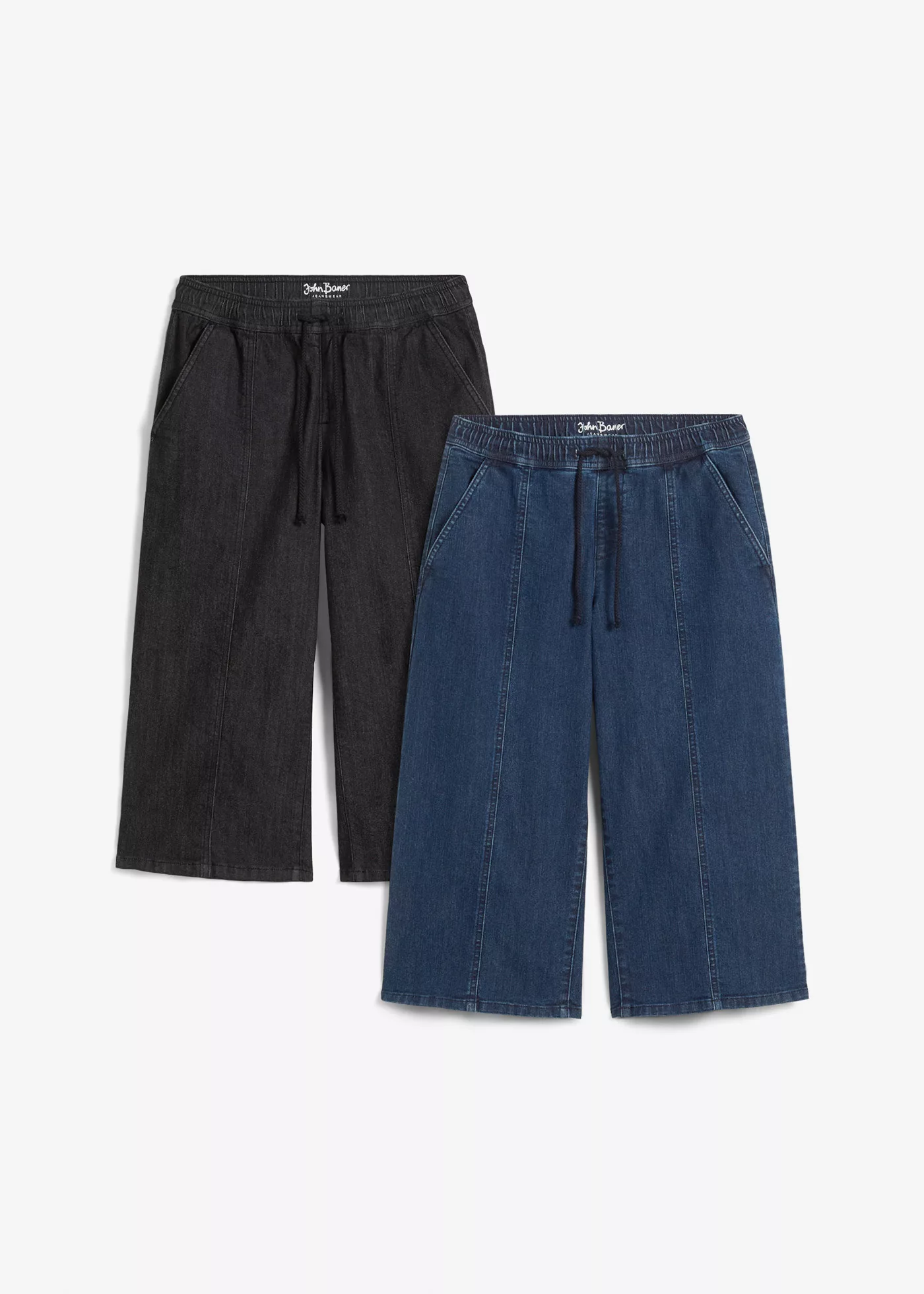 Stretch-Capri-Jeans (2er Pack), Straight günstig online kaufen