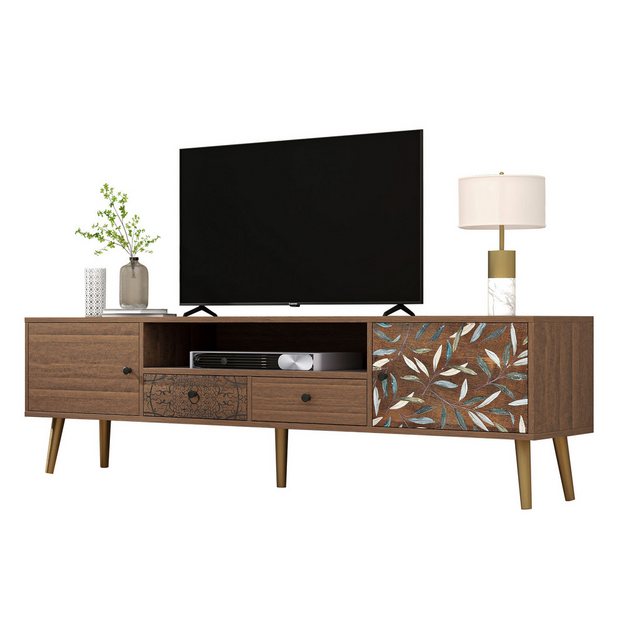 KoDise TV-Schrank TV-Sideboard 180x38x50.5cm Vintage Lowboards TV-Möbel Fer günstig online kaufen