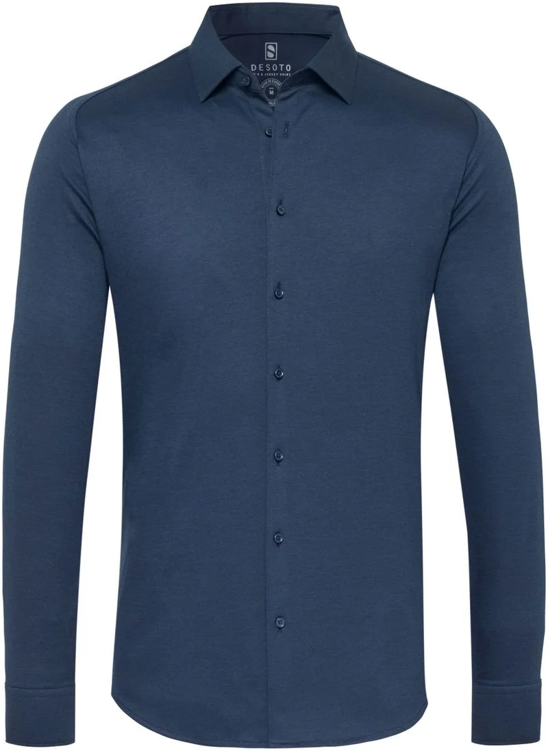 Desoto Hemd Bügelfrei Modern Kent Indigo Blau - Größe XXL günstig online kaufen