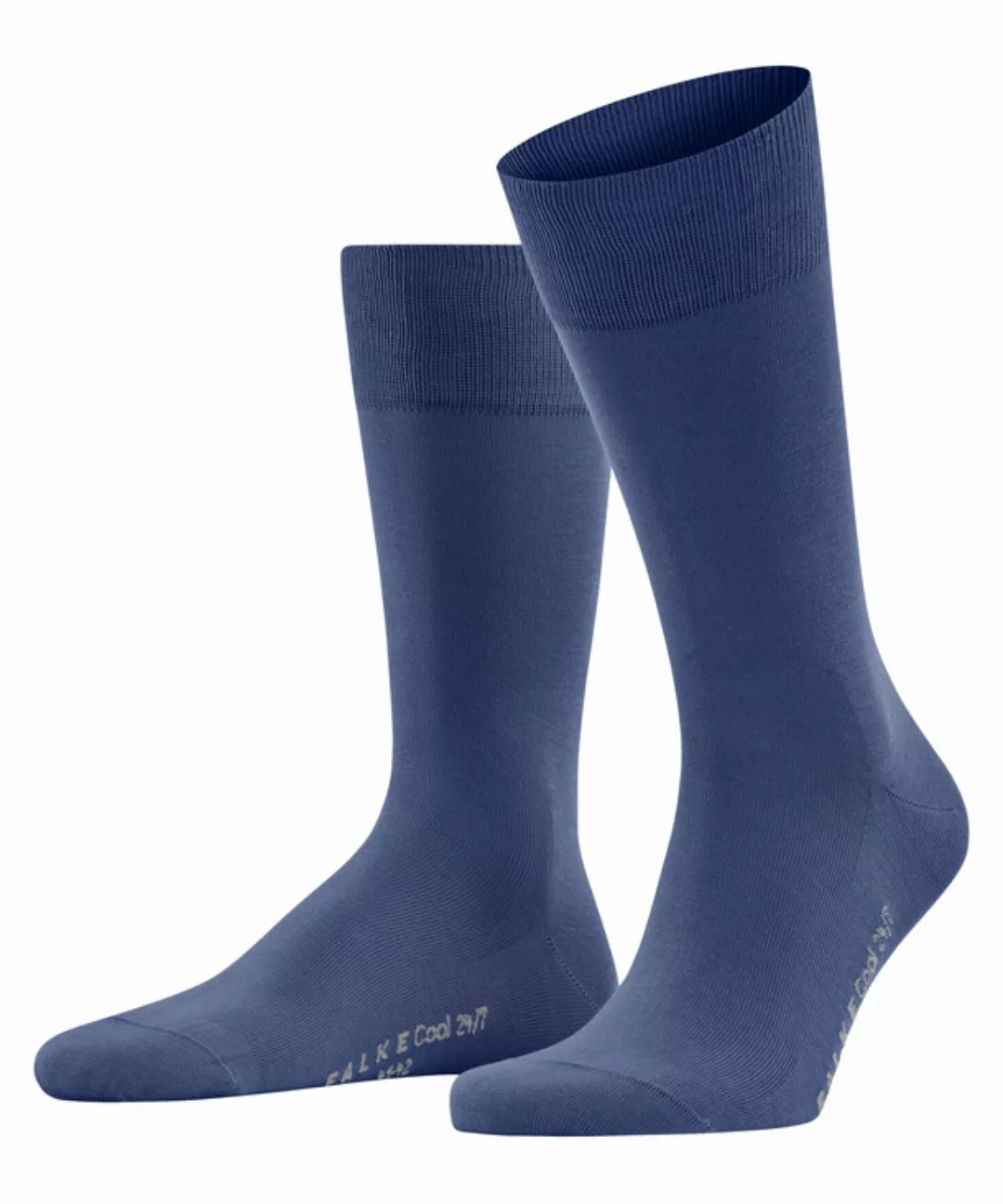 FALKE Cool 24/7 Herren Socken, 43-44, Blau, Uni, Baumwolle, 13230-677805 günstig online kaufen