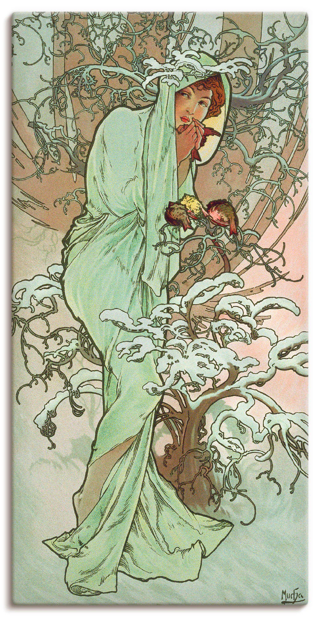 Artland Leinwandbild »Hiver (Winter), 1896«, Frau, (1 St.), auf Keilrahmen günstig online kaufen