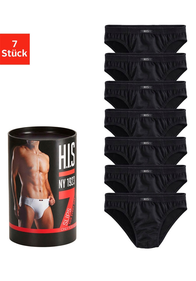 H.I.S Slip "Unterhosen für Herren", (Packung, 7 St.), aus Baumwoll-Mix in e günstig online kaufen