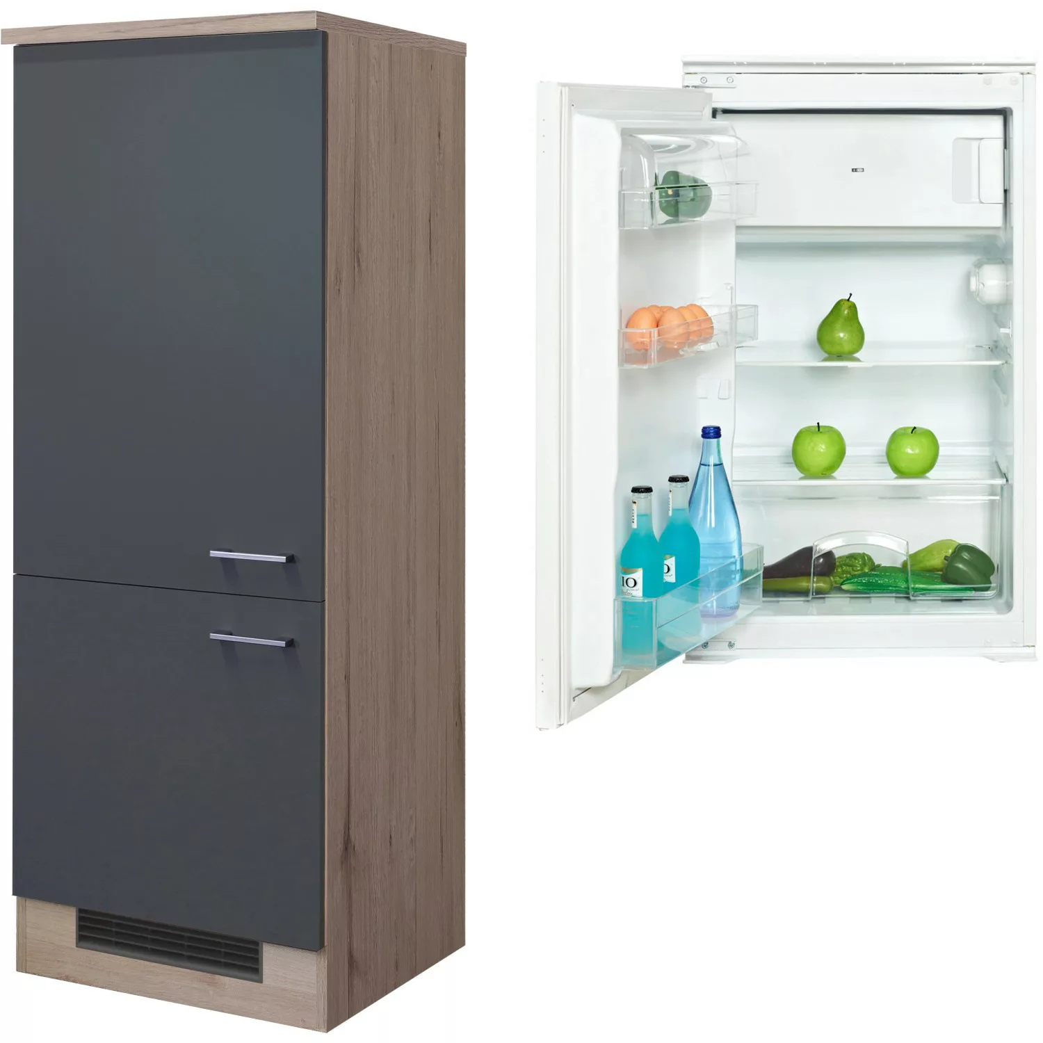 Flex-Well Küche "Morena", 60 cm breit, inklusive Kühlschrank günstig online kaufen