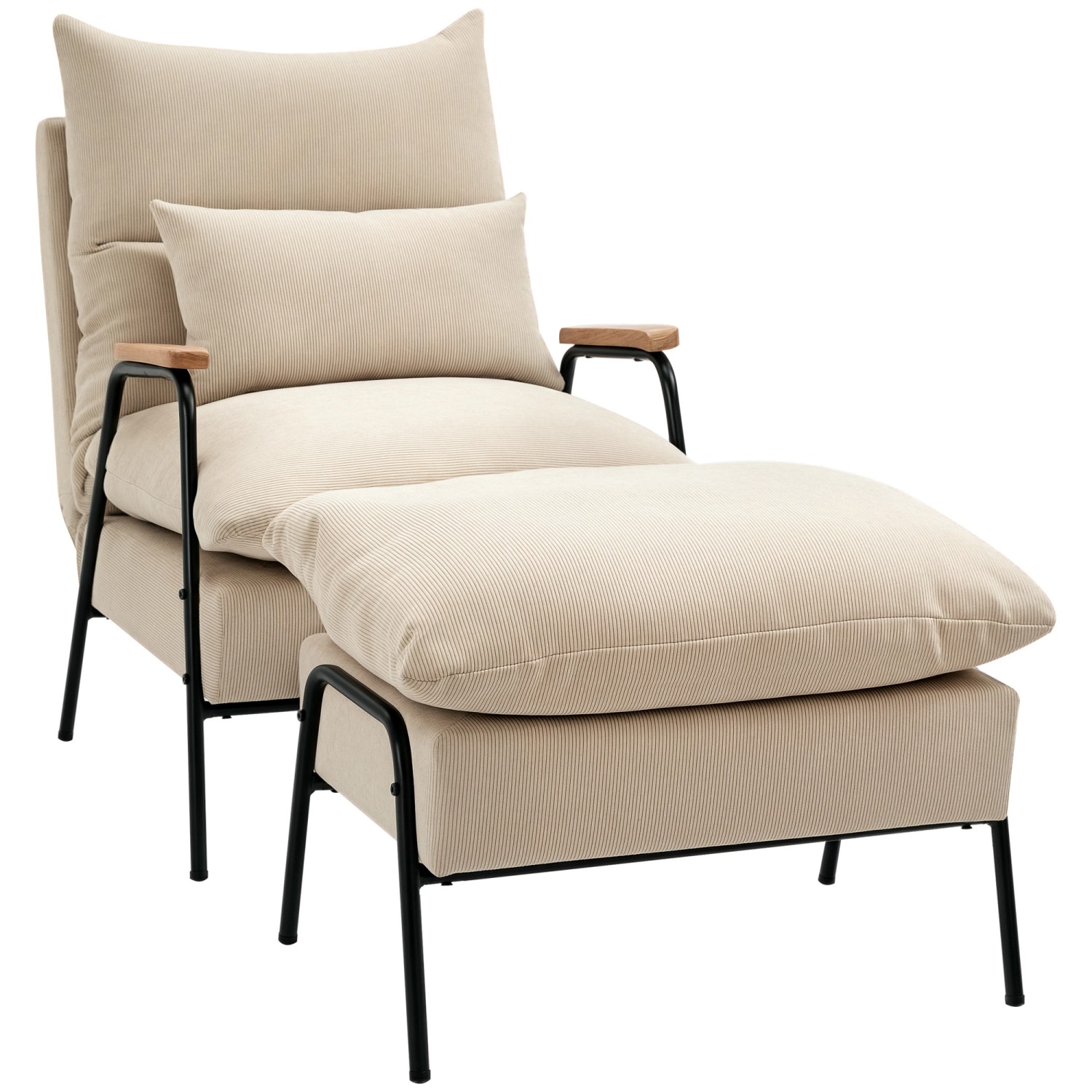 HOMCOM Relaxsessel Sessel mit Verstellbar Rückenlehne für Wohnzimmer bis 18 günstig online kaufen