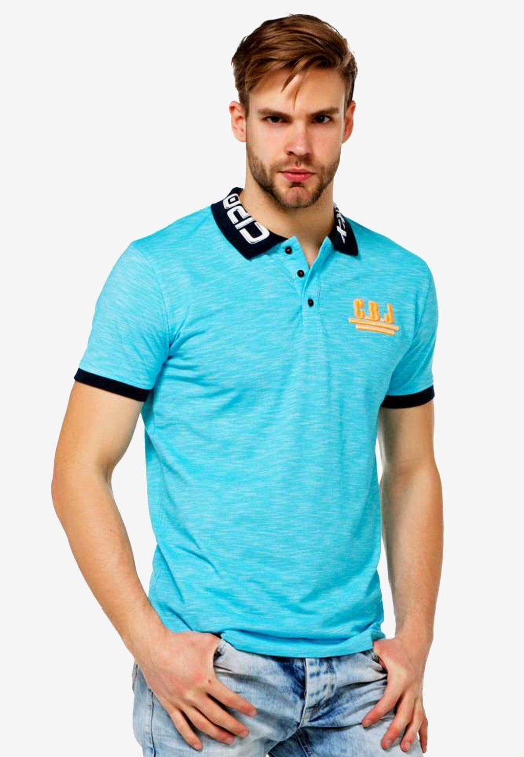 Cipo & Baxx Poloshirt, mit Logodruck am Kragen günstig online kaufen