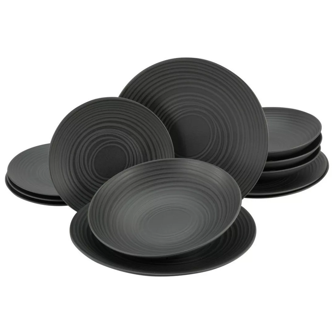 Creatable Tafelservice Elements Collection Lava Stone Steinzeug schwarz günstig online kaufen