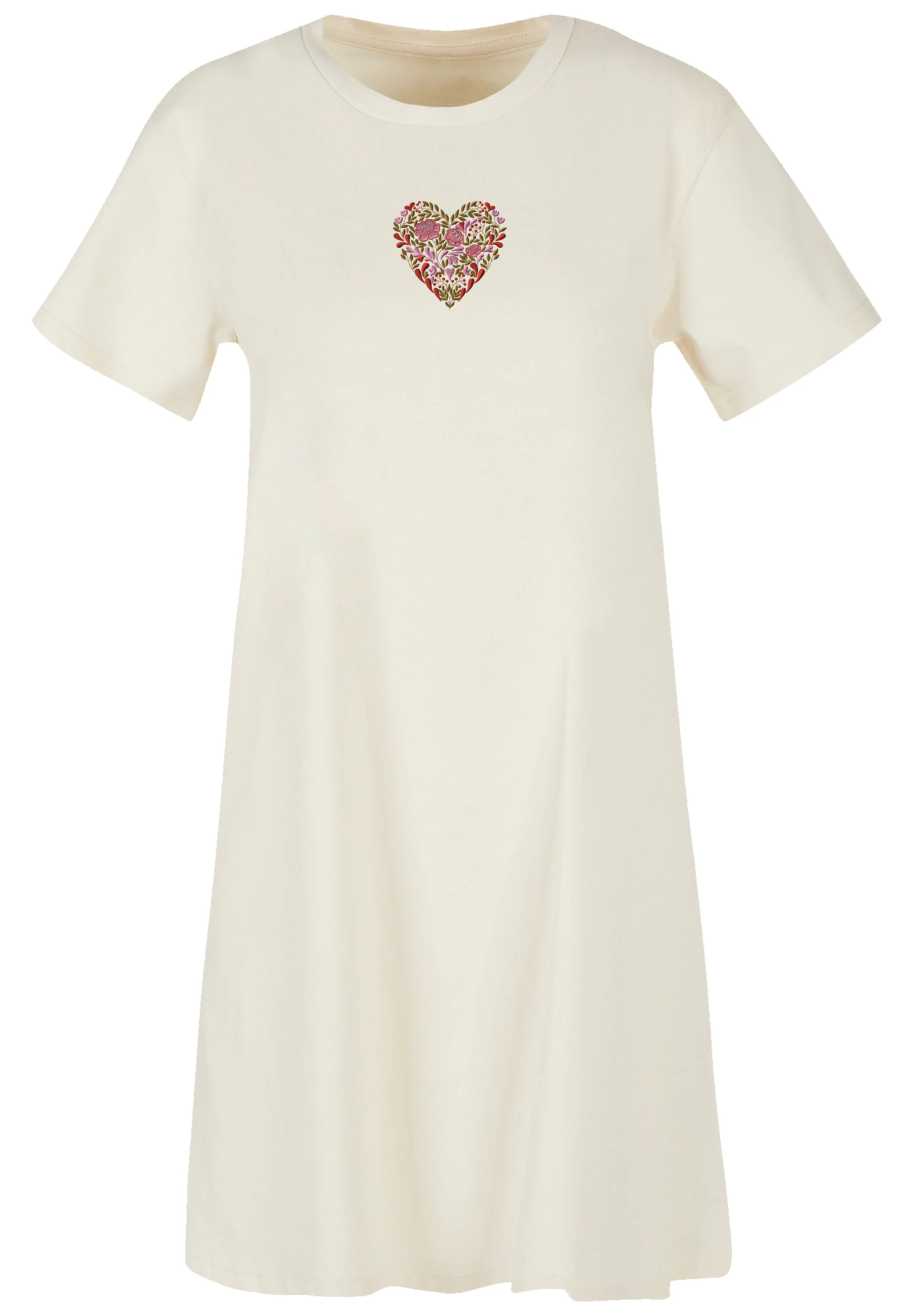 F4NT4STIC Shirtkleid "Flower Heart Bestickt", Premium Qualität günstig online kaufen
