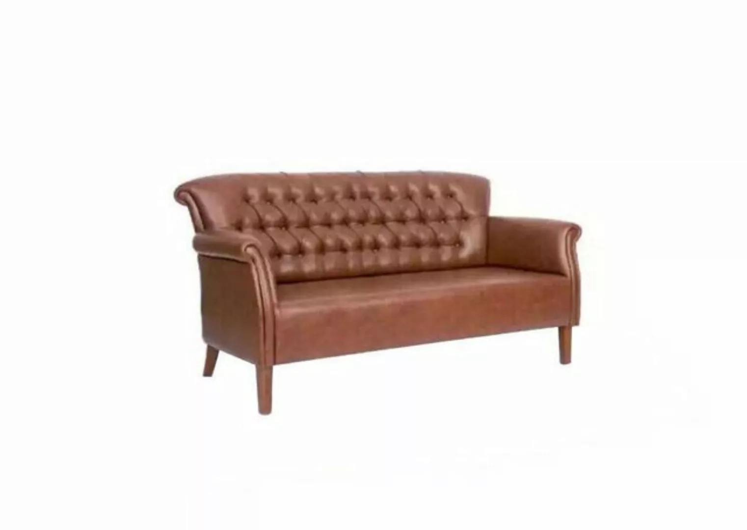 JVmoebel Chesterfield-Sofa Luxus Dreisitzer Chesterfield Couch Braun Sitzmö günstig online kaufen