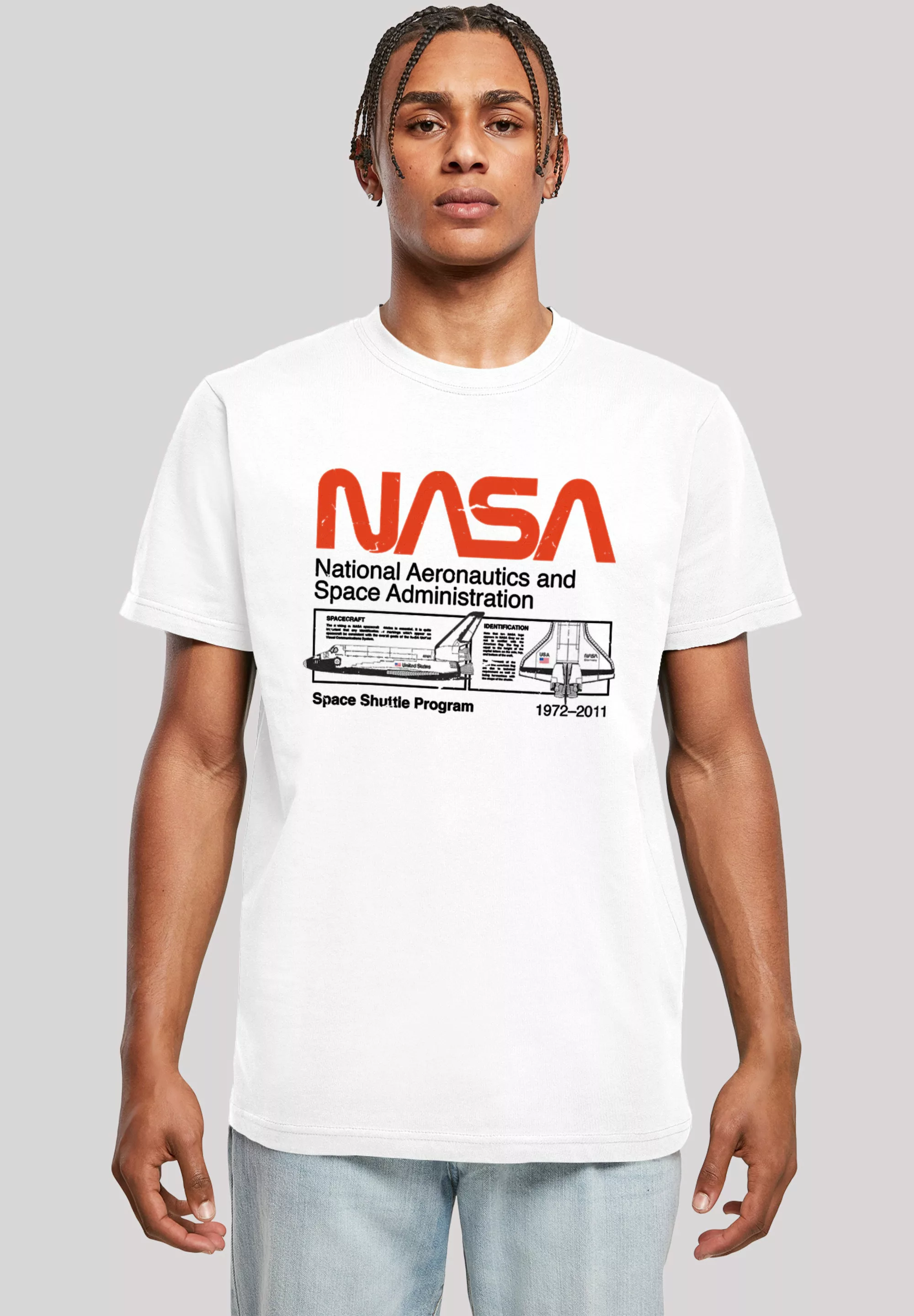 F4NT4STIC T-Shirt "NASA Classic Space Shuttle White", Herren,Premium Merch, günstig online kaufen