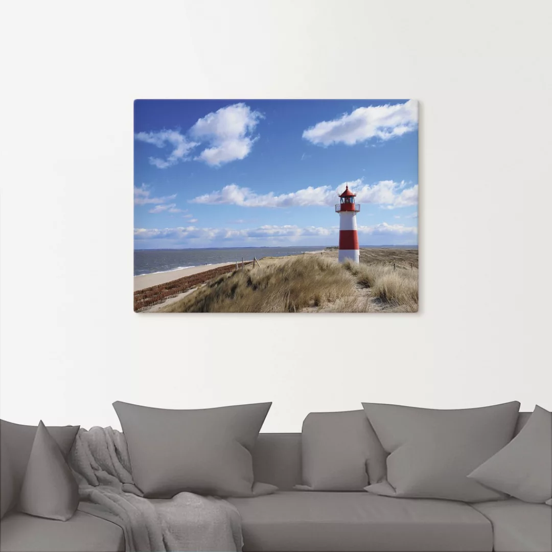 Artland Leinwandbild "Leuchtturm Sylt", Gebäude, (1 St.), auf Keilrahmen ge günstig online kaufen