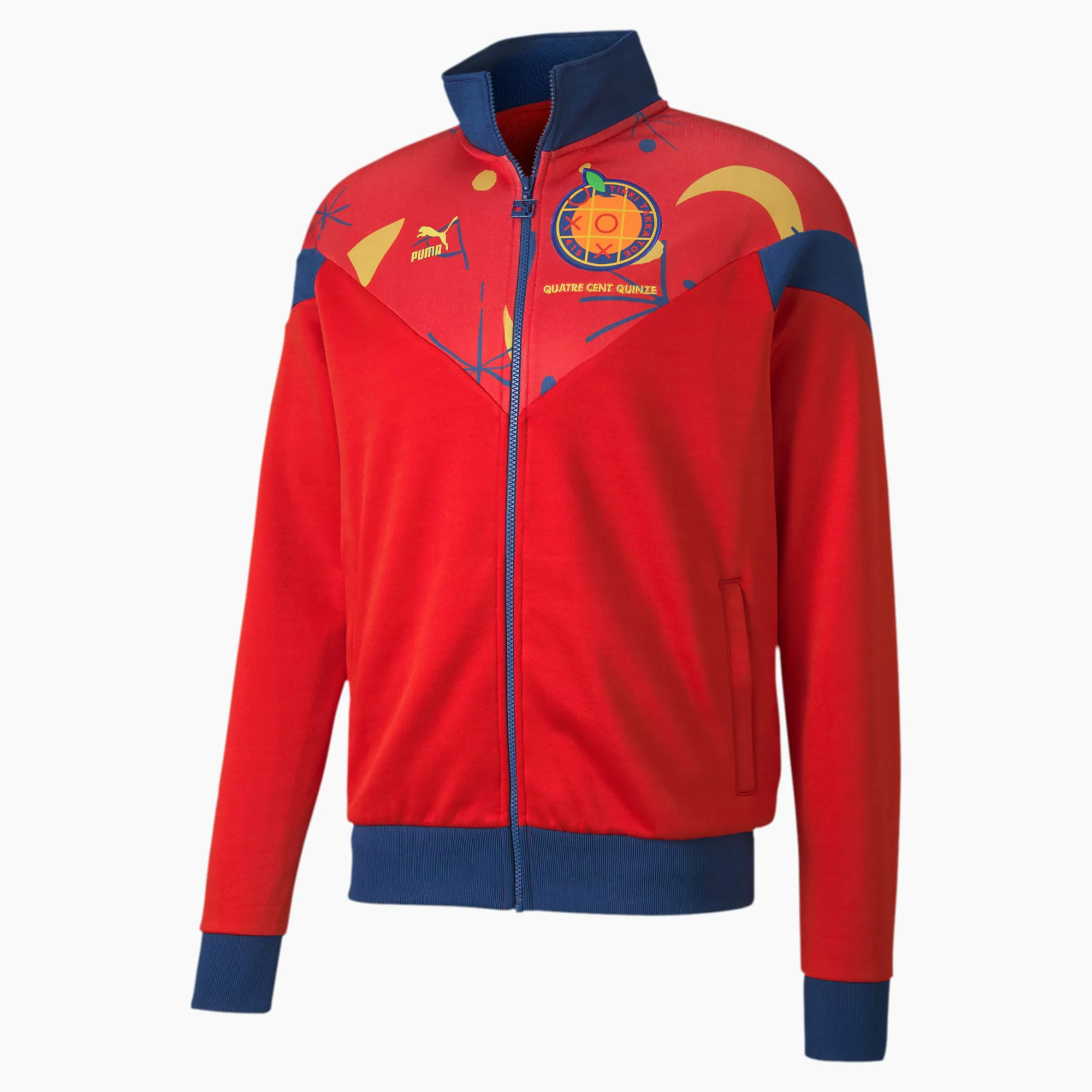 PUMA Spanien Herren Trainingsjacke | Mit Aucun | Rot/Blau | Größe: M günstig online kaufen
