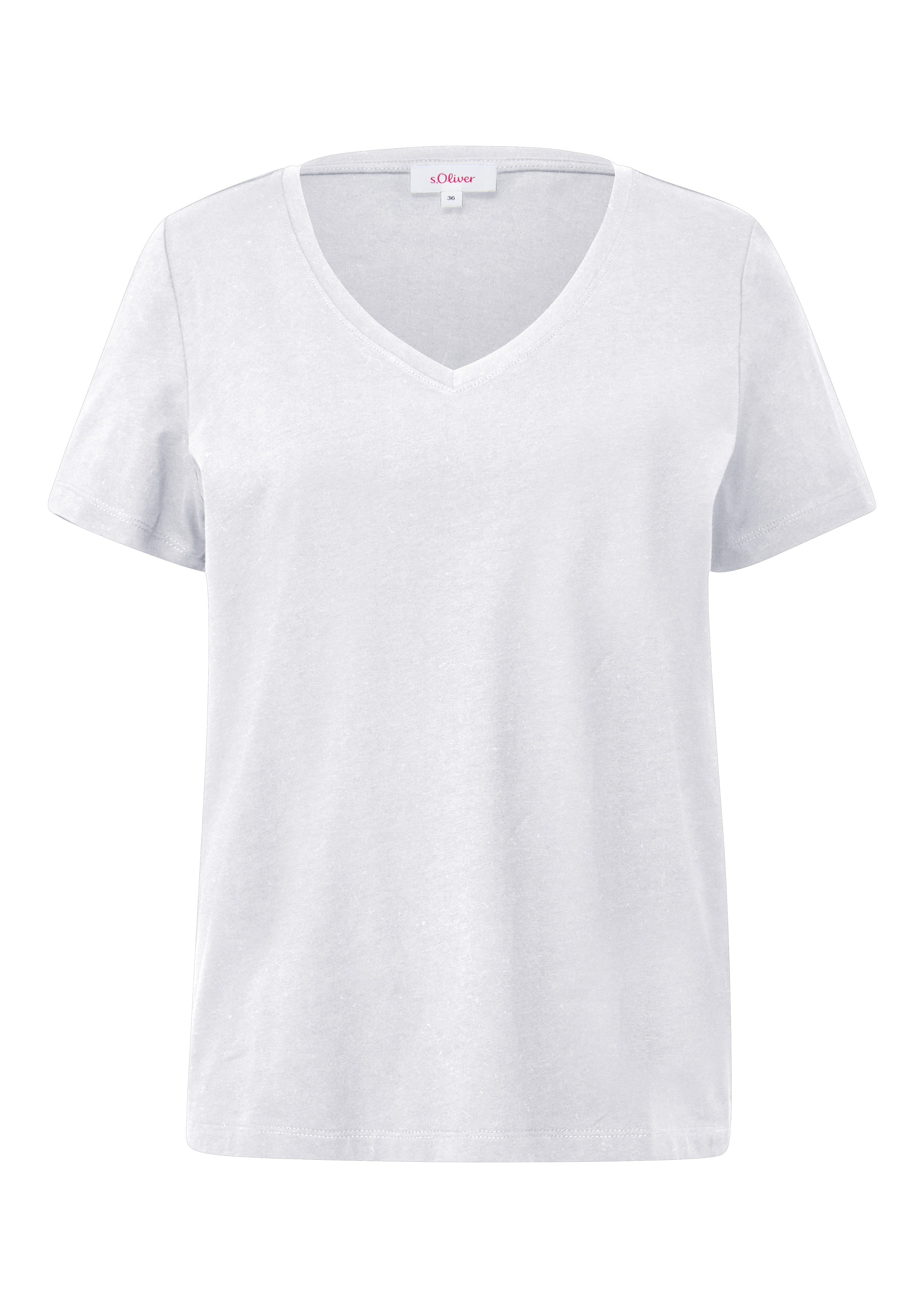 s.Oliver T-Shirt mit Markenlabel günstig online kaufen