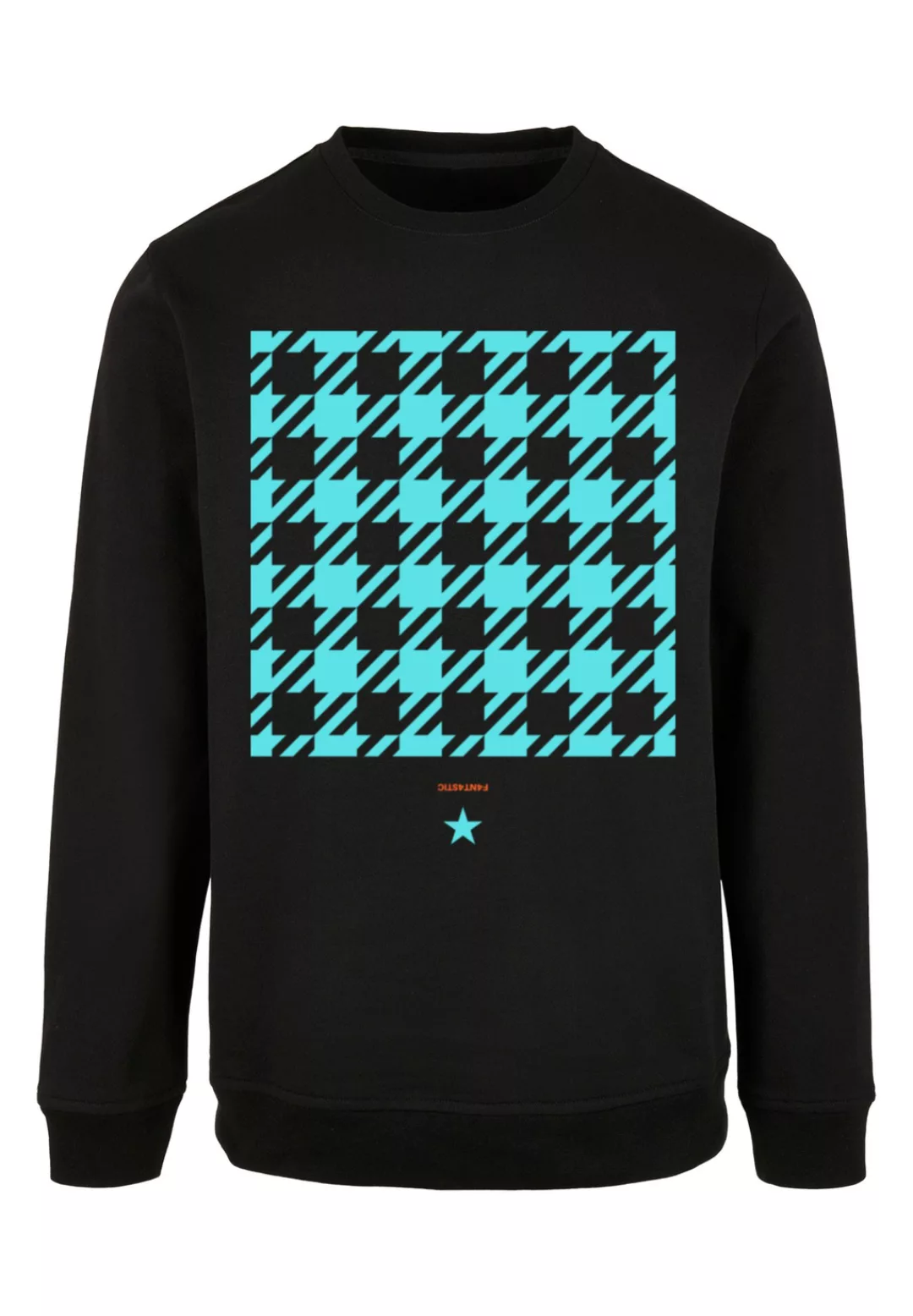 F4NT4STIC Kapuzenpullover "Hahnentritt Karo blau", Print günstig online kaufen