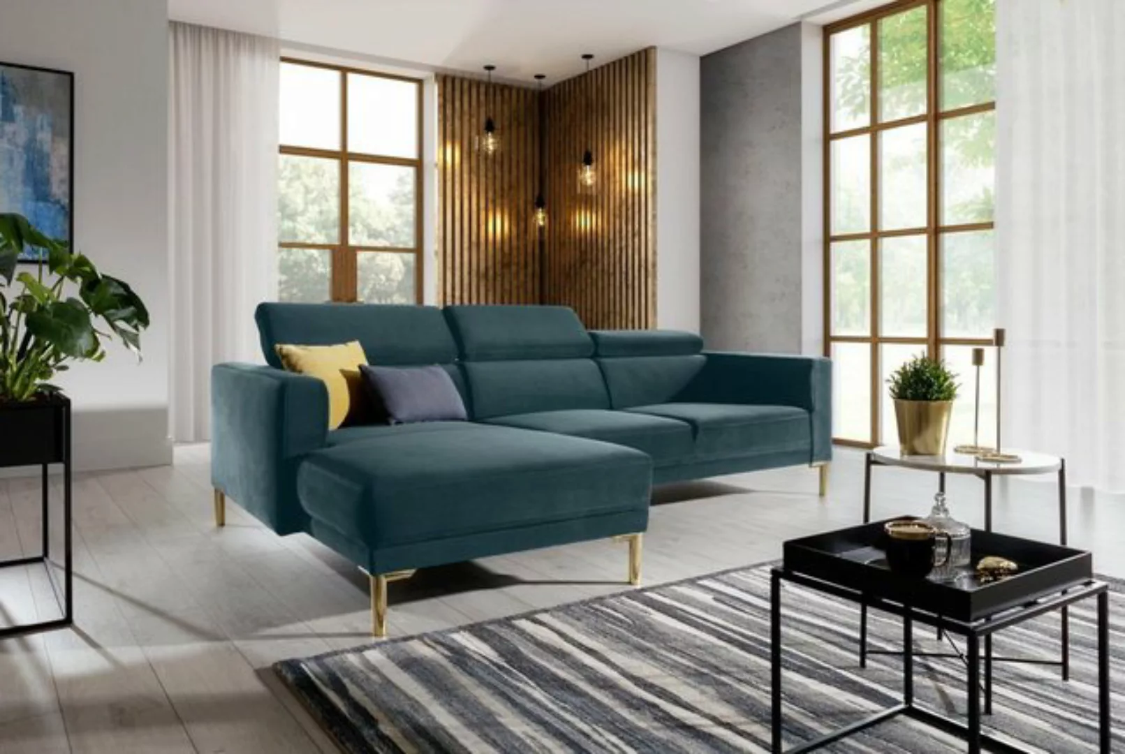 Stylefy Ecksofa Anaheim, L-Form, Eckcouch, Kopfteilverstellung günstig online kaufen