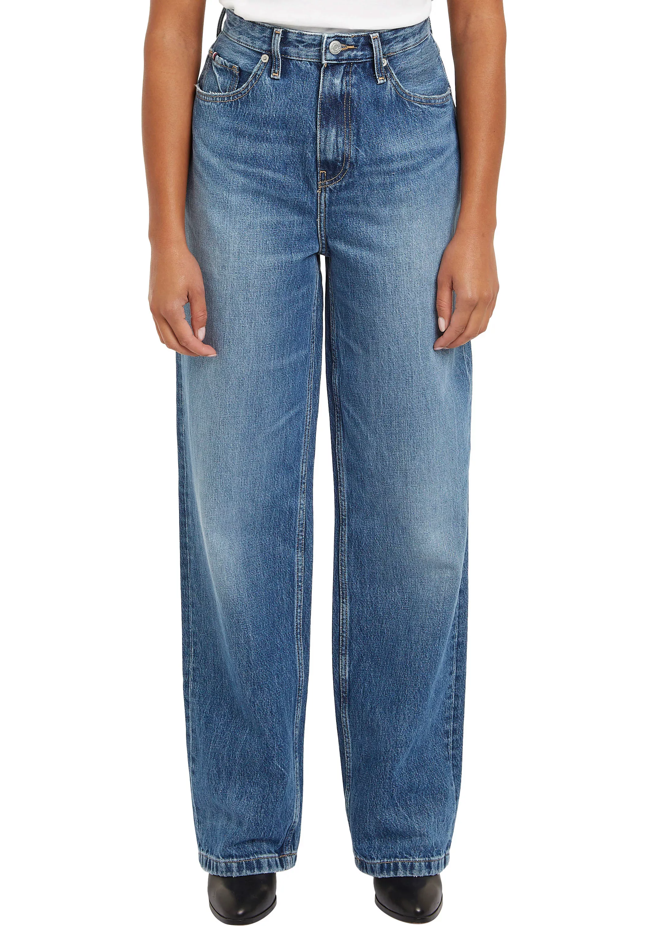 Tommy Hilfiger Straight-Jeans RELAXED STRAIGHT HW GER mit Tommy Hilfger Log günstig online kaufen