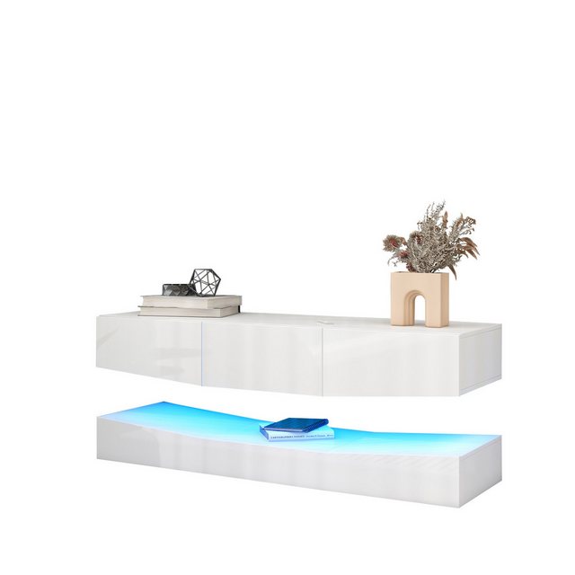 OKWISH TV-Schrank TV-Ständer,LED TV Lowboard, (Wand befestigter schwimmende günstig online kaufen