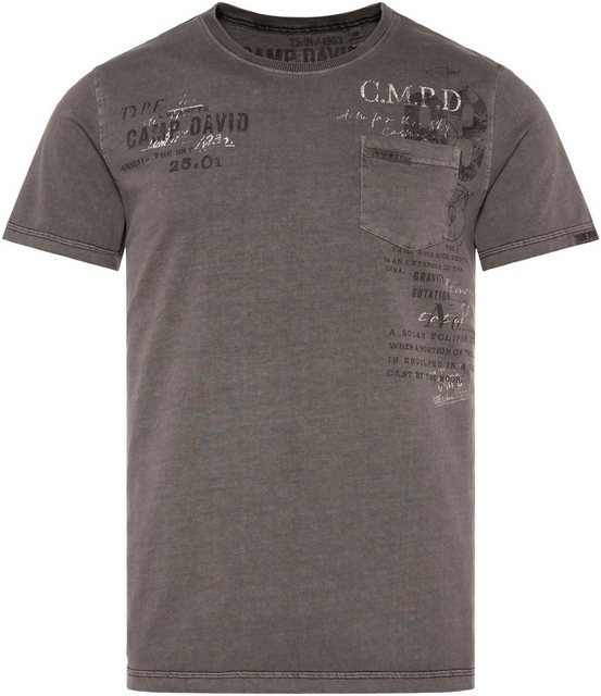 CAMP DAVID T-Shirt mit Kontrastnähten günstig online kaufen