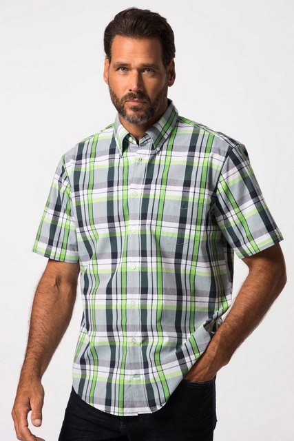 JP1880 Kurzarmhemd Karohemd Halbarm Buttondown-Kragen Modern Fit günstig online kaufen