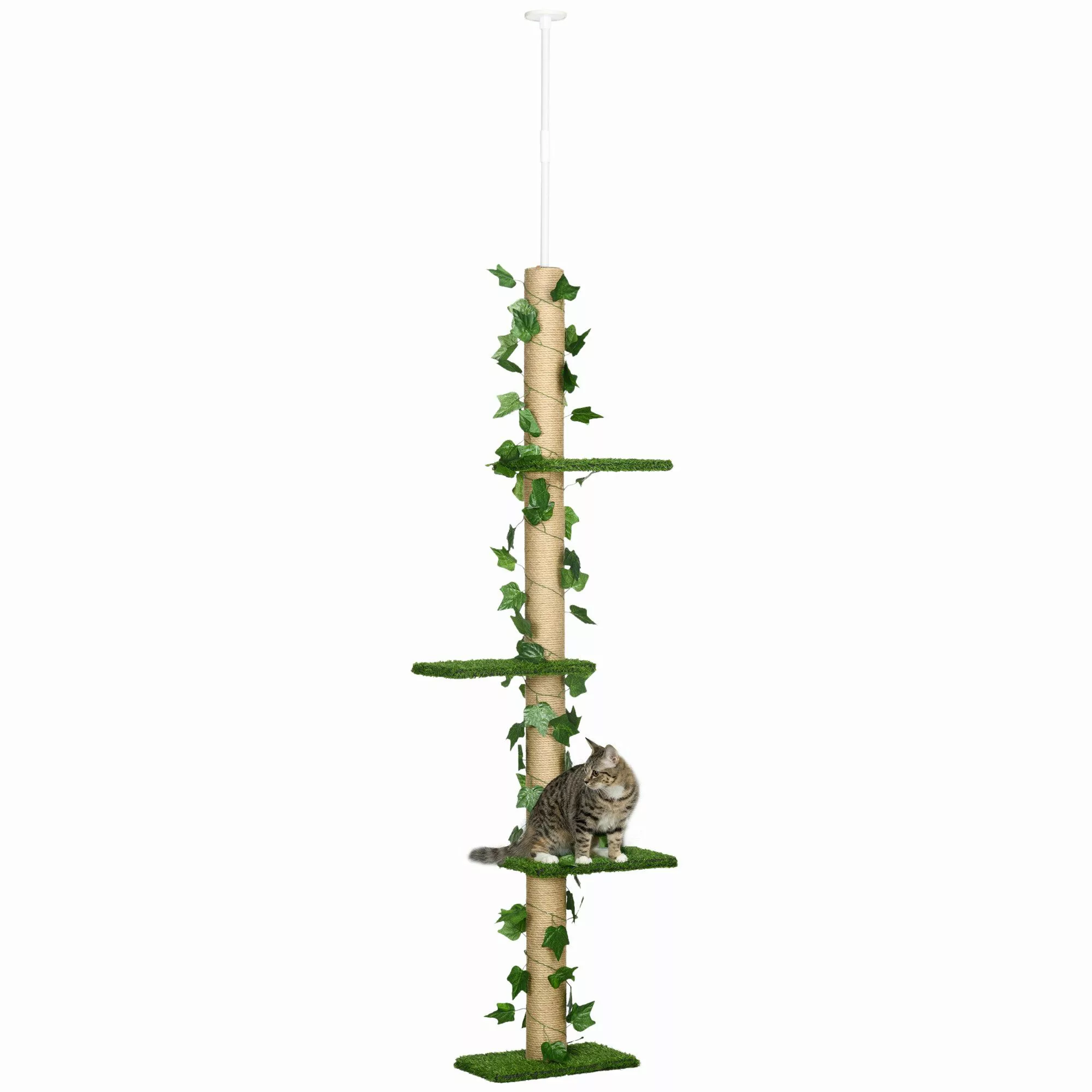 PawHut Kratzbaum Katzenkratzbaum Deckenhoch, 202-242 cm, günstig online kaufen