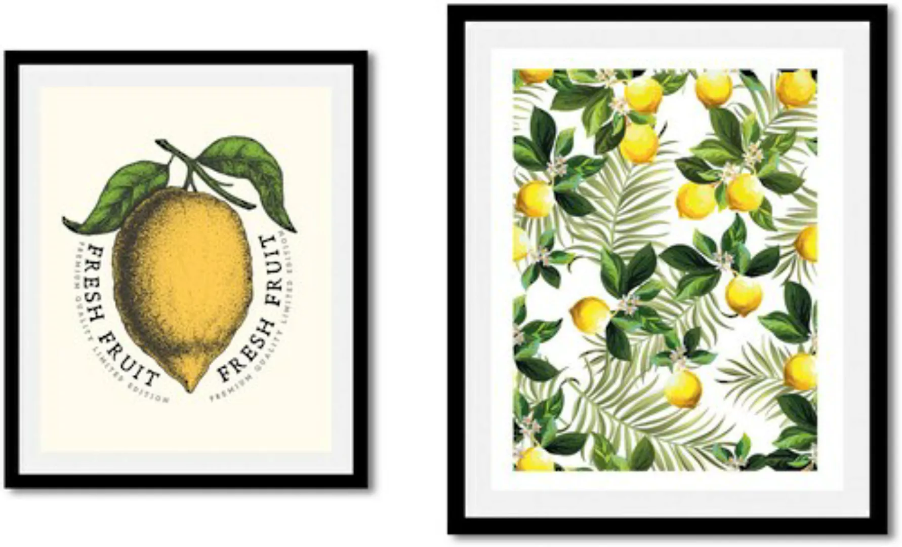 queence Bild "Set Citrus", (2 St.), gerahmt günstig online kaufen