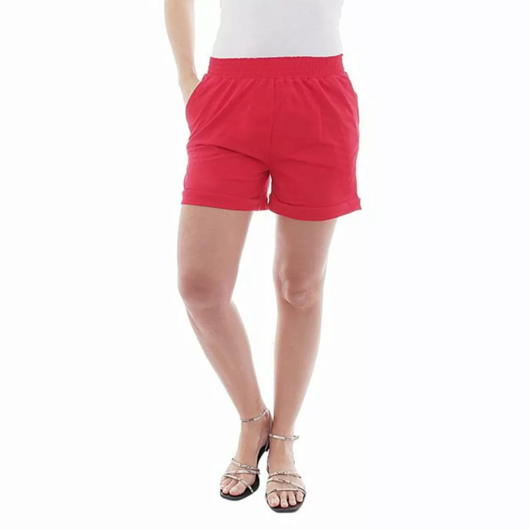 YESET Shorts YESET Damen Jogging Shorts Sweatshorts kurz 1/2 Baumwolle ROT günstig online kaufen