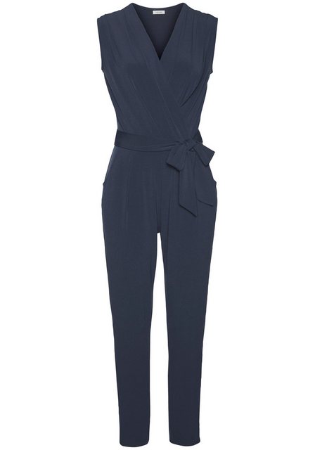 LASCANA Overall (mit Bindegürtel) aus knitterfreier Ware, eleganter Jumpsui günstig online kaufen