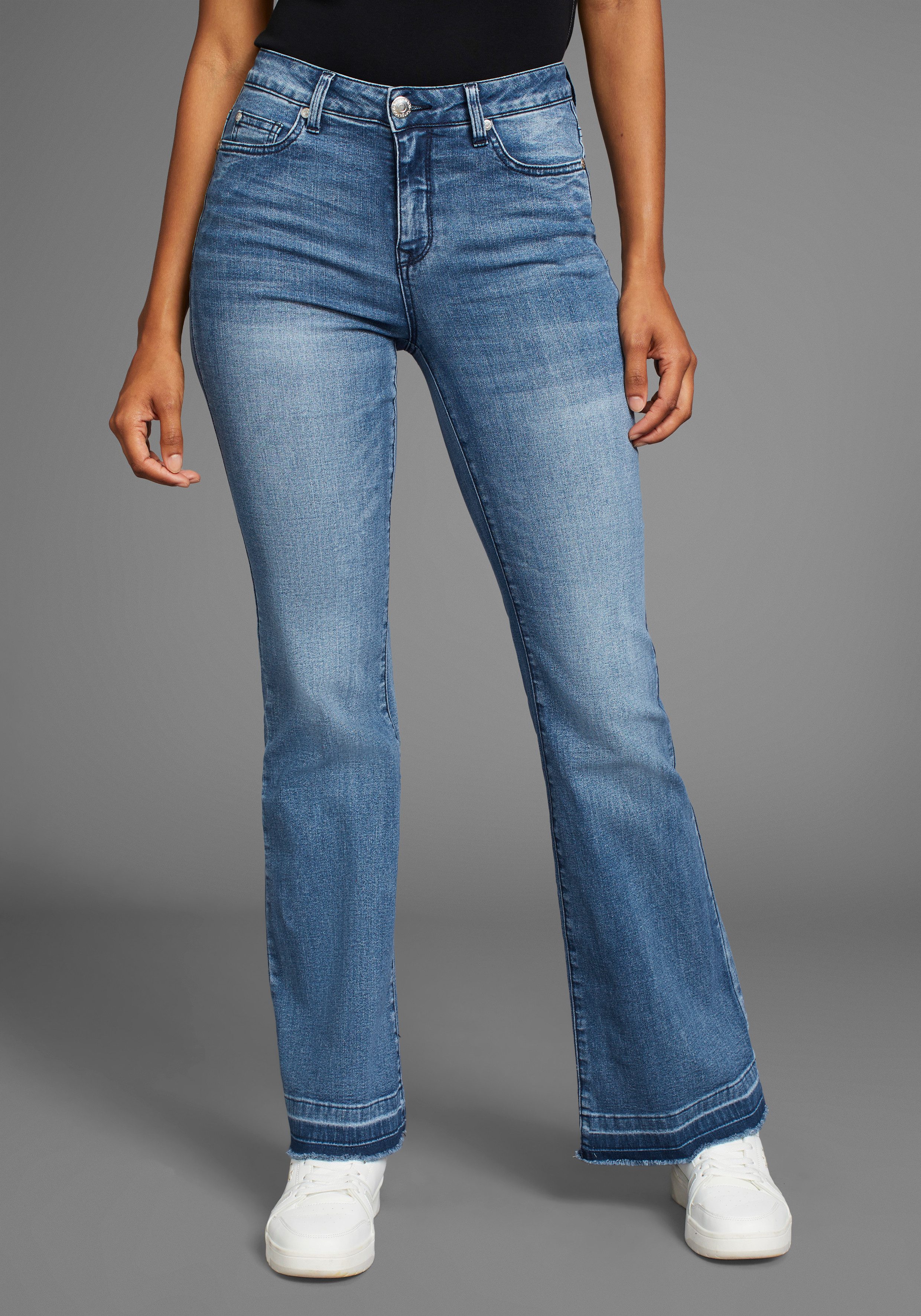 KangaROOS Weite Jeans Flare Weite Jeans günstig online kaufen