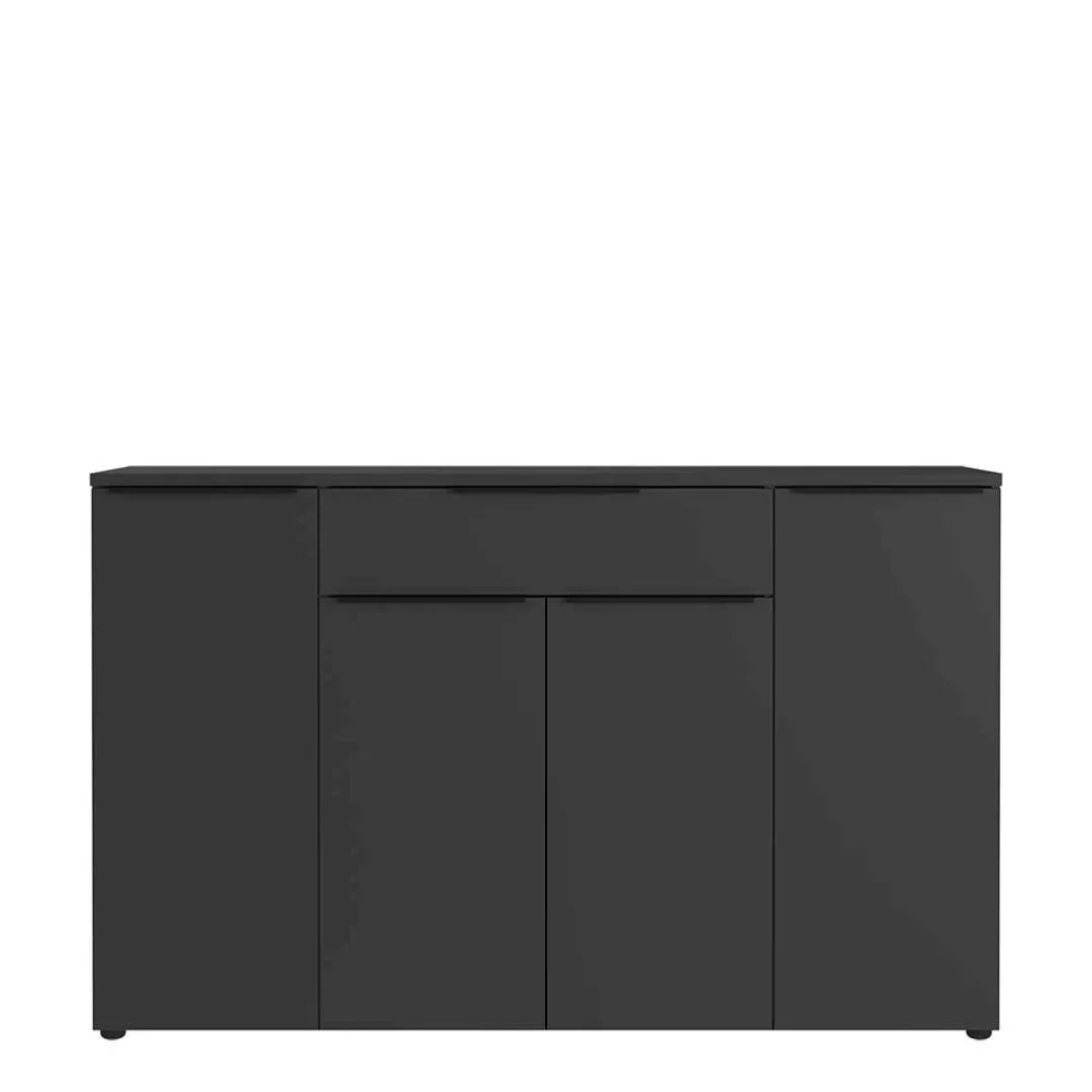 Sideboard Kommode in Dunkelgrau mit einer Schublade günstig online kaufen