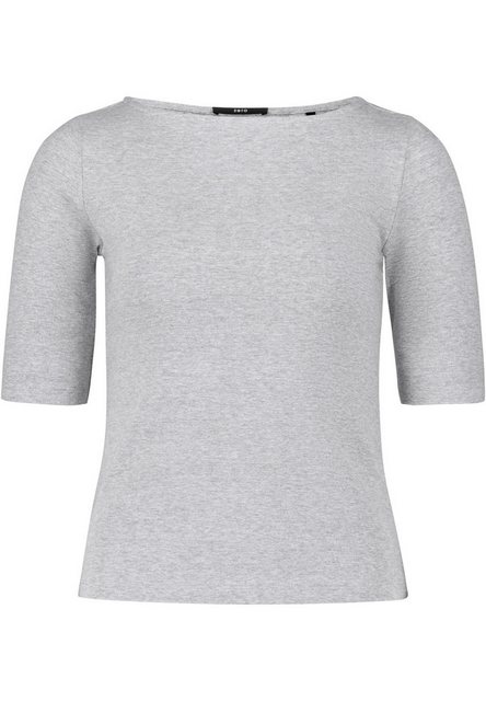 Zero 3/4-Arm-Shirt zero Baumwollshirt mit Rundhalsausschnitt (1-tlg) Plain/ günstig online kaufen