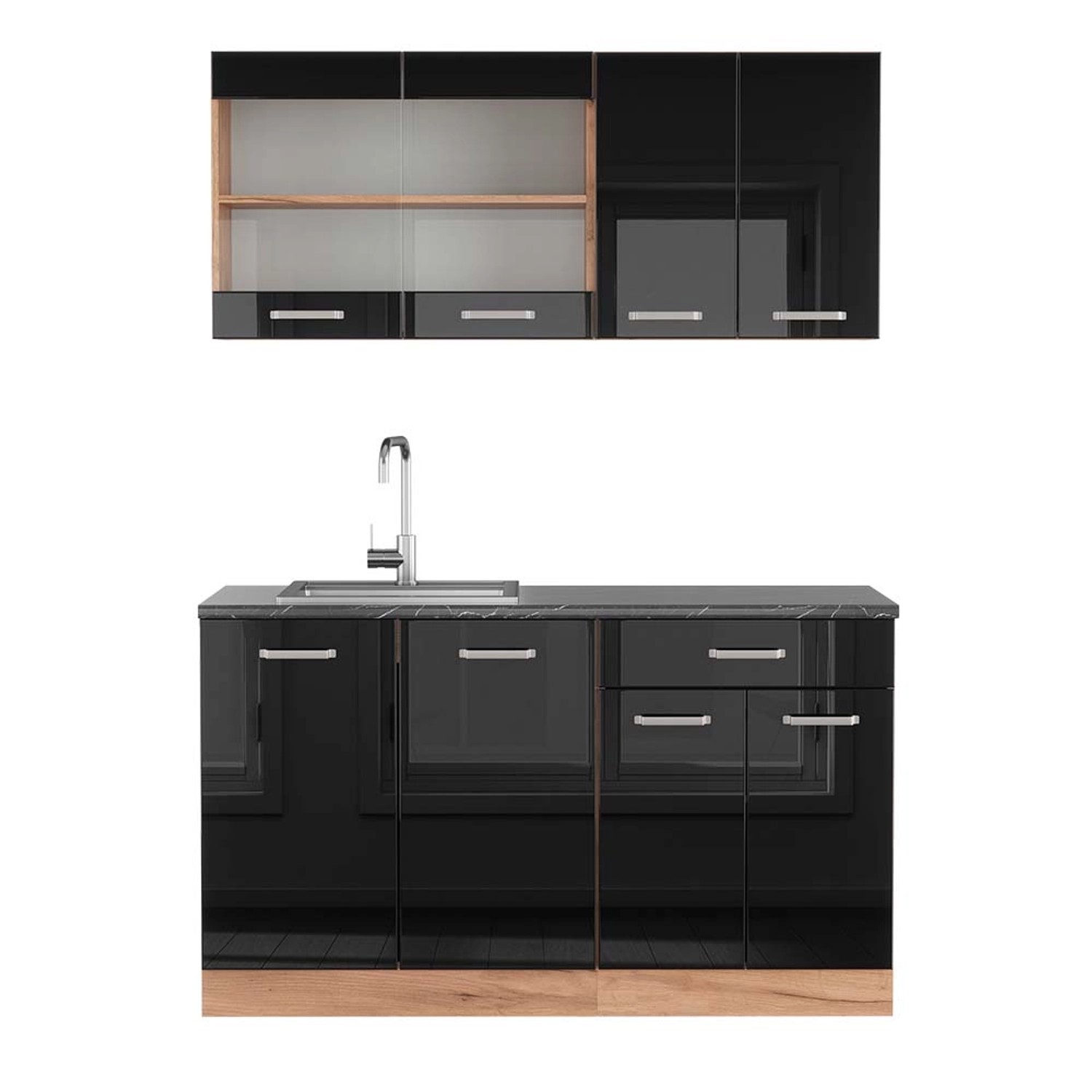 Vicco Küchenzeile R-Line, Weiß Landhaus/Weiß, 300 günstig online kaufen